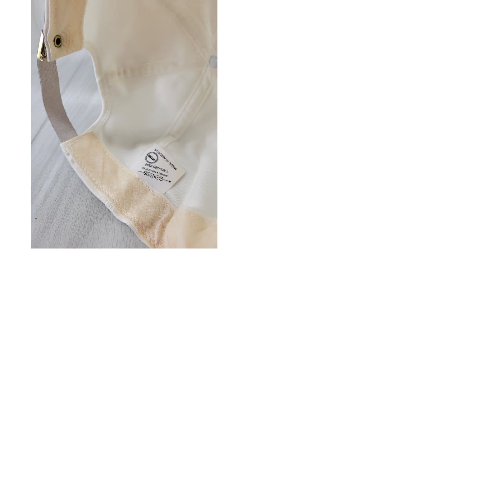 Vintage VINTAGE Genesis Trucker Hat Mens Adjustable Leather Strapback Made in the USA White Cap Size ONE SIZE - 9 Thumbnail
