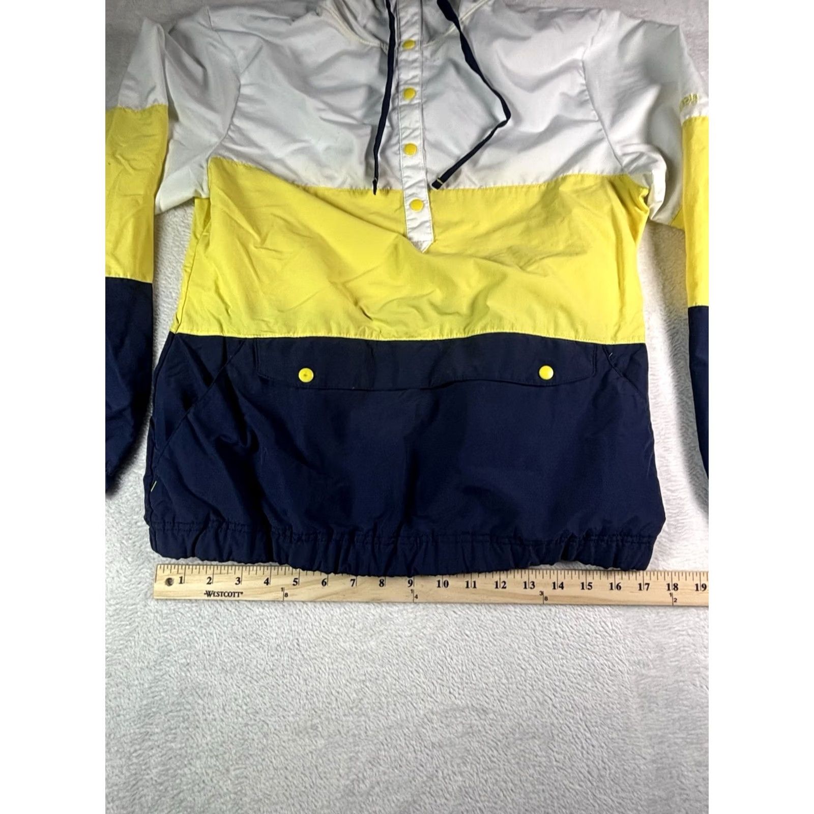 Vintage Columbia Womens PFG Harborside Anorak Jacket Small Windbreaker White Yellow - Vintage Size S / US 4 / IT 40 - 4 Thumbnail