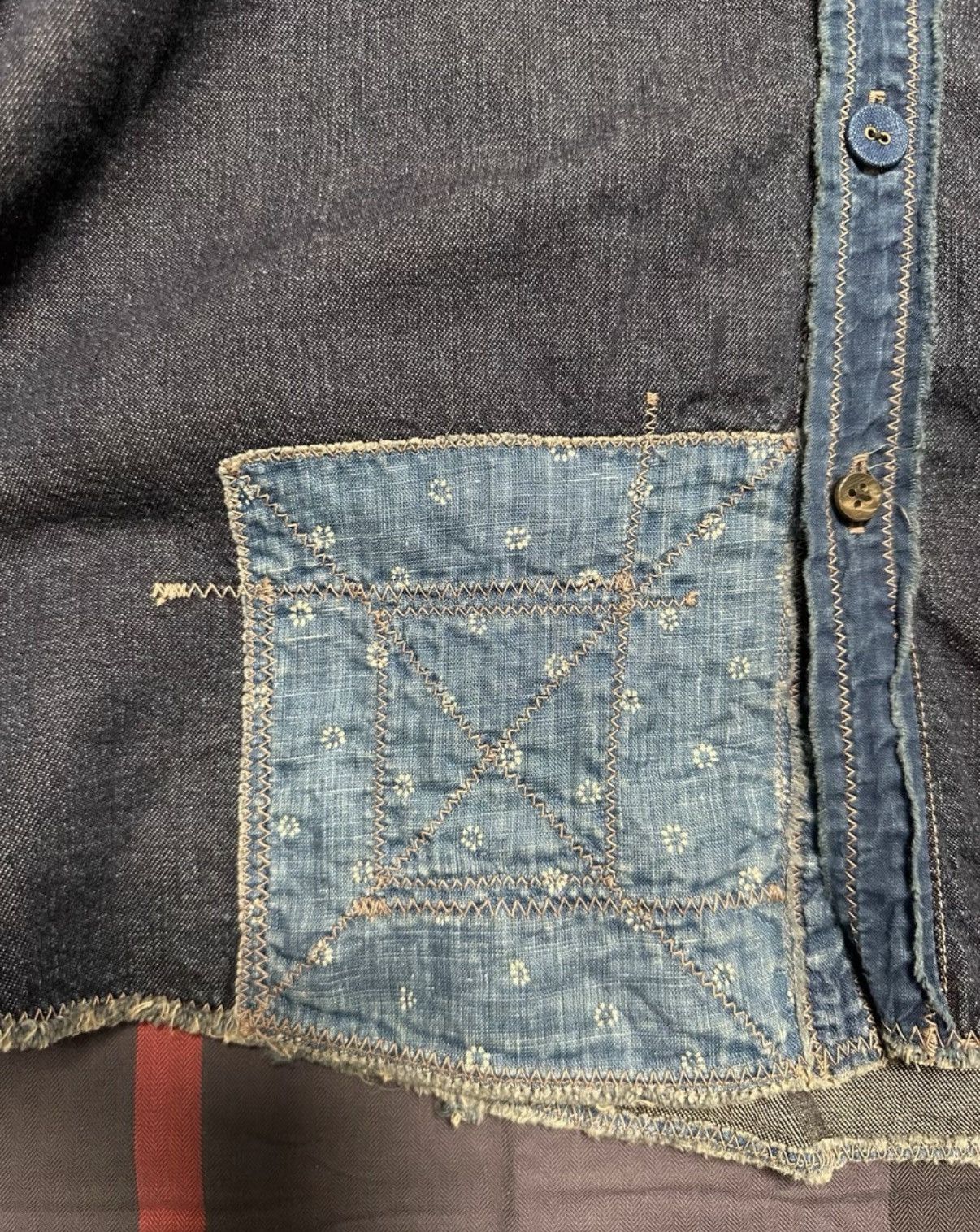 Kapital KAPITAL indigo sashiko patchwork denim shirt Size US M / EU 48-50 / 2 - 3 Thumbnail