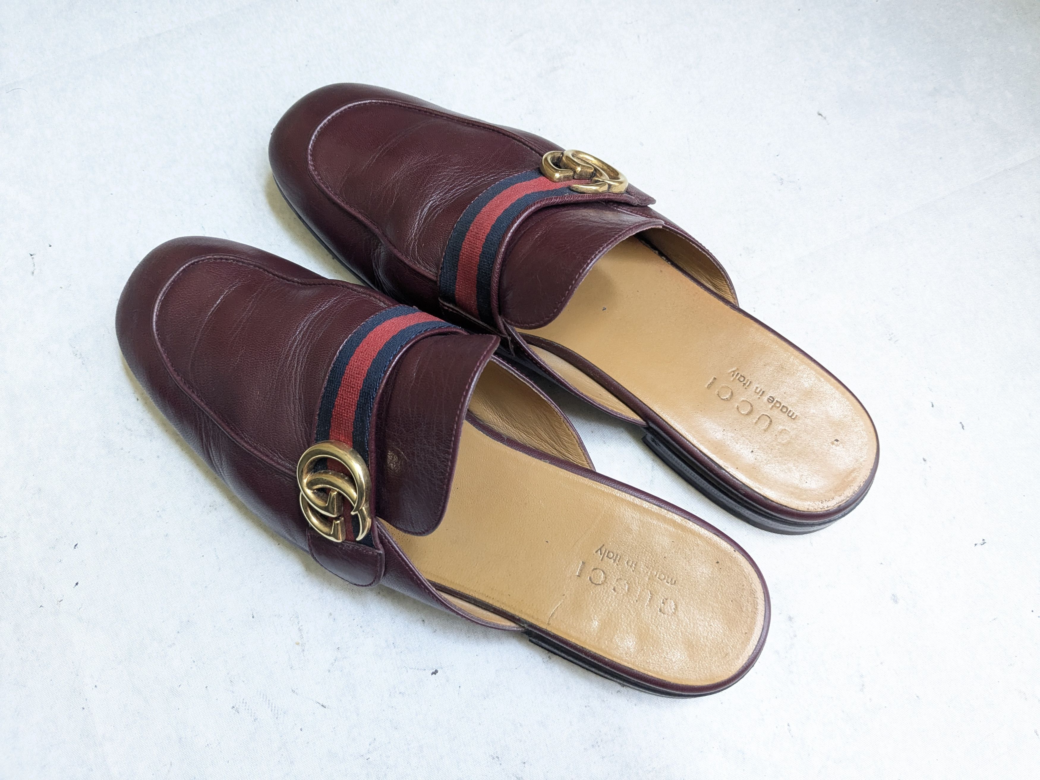 Gucci Gucci Princetown Loafers Burgundy Leather 10.5 GG Size US 10.5 / EU 43-44 - 12 Thumbnail
