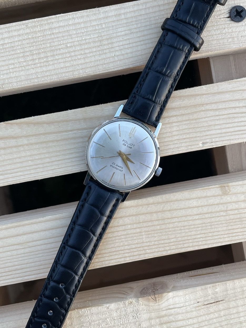Vintage Vintage Watch Poljot De Luxe Mechanical Authentic 1980s Size ONE SIZE - 14 Thumbnail