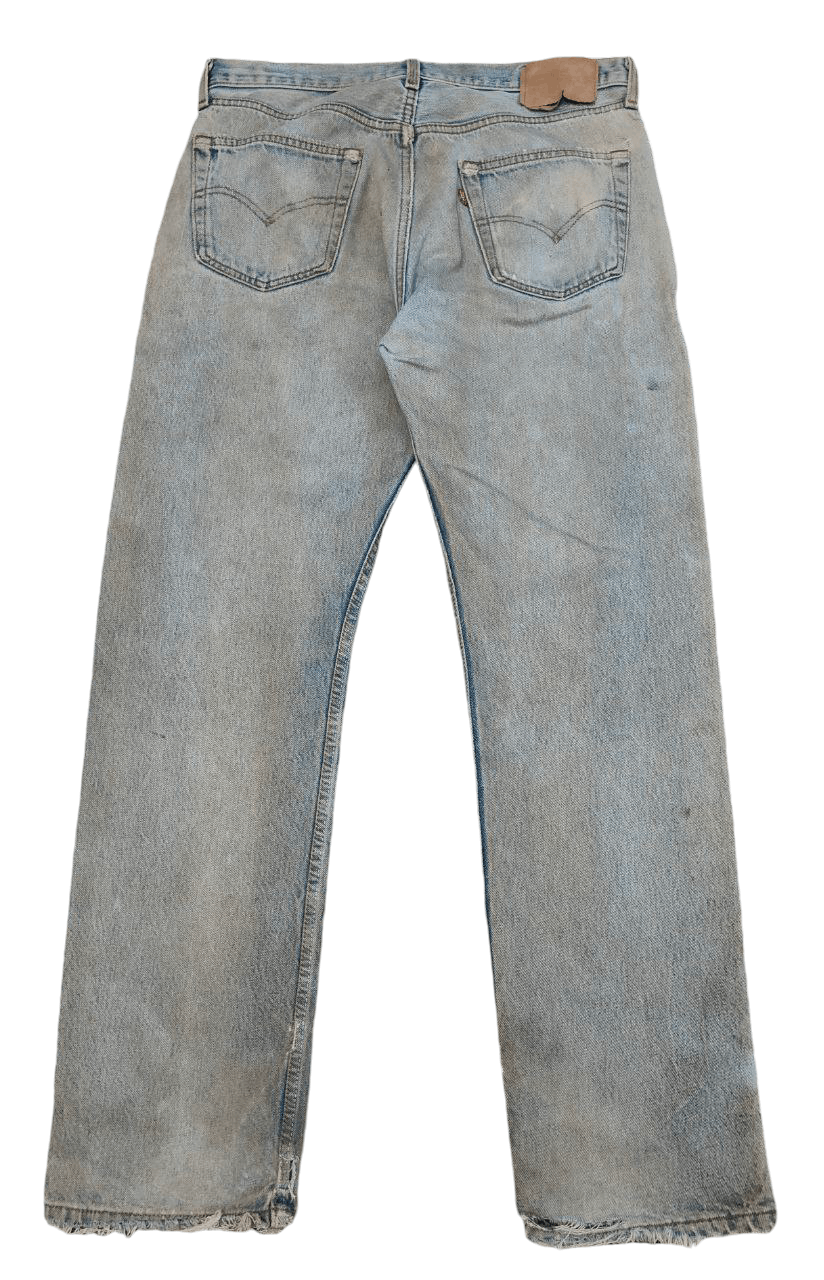 Levi's Vintage Clothing 90s Vintage Levi's 501 Mudwash Worn Denim Size US 34 / EU 50 - 2 Thumbnail