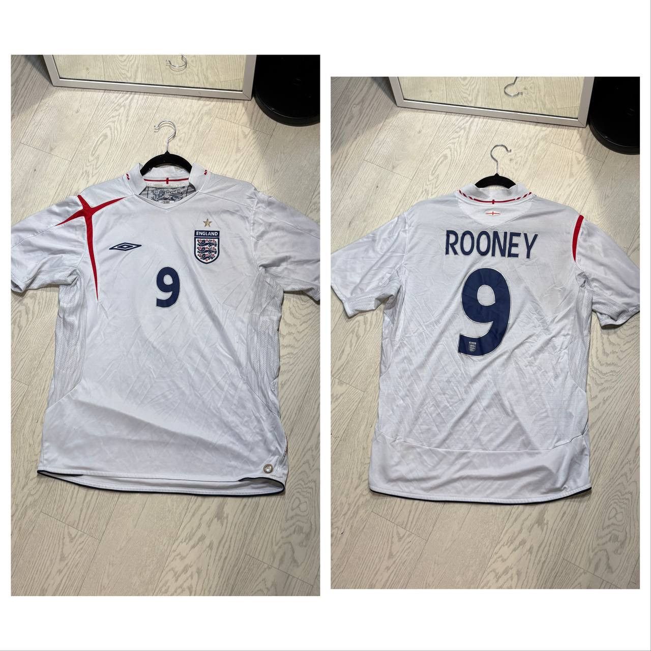 Umbro England Rooney soccer Jersey Size:L
