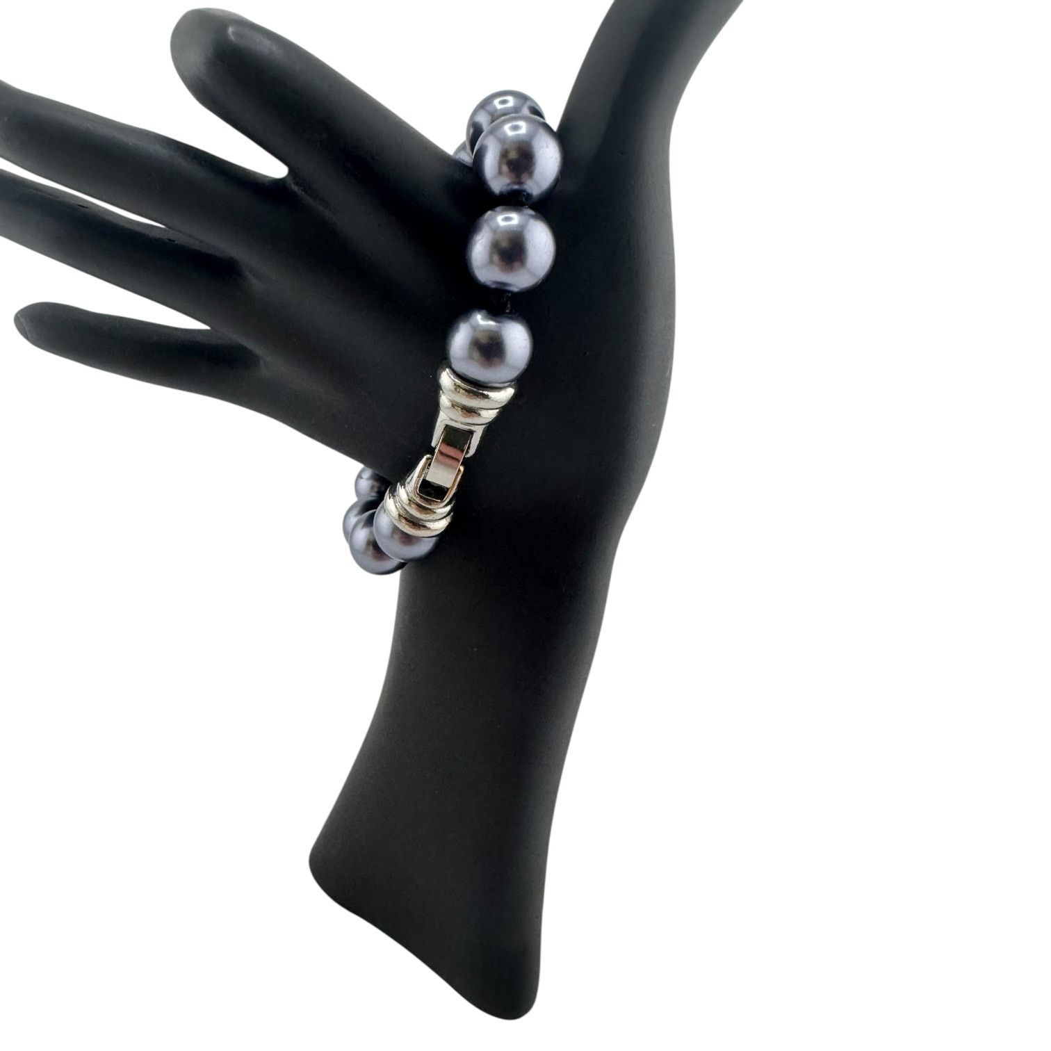 Other Chunky Steel Gray Bead Bracelet with Industrial Edge Size ONE SIZE - 3 Thumbnail