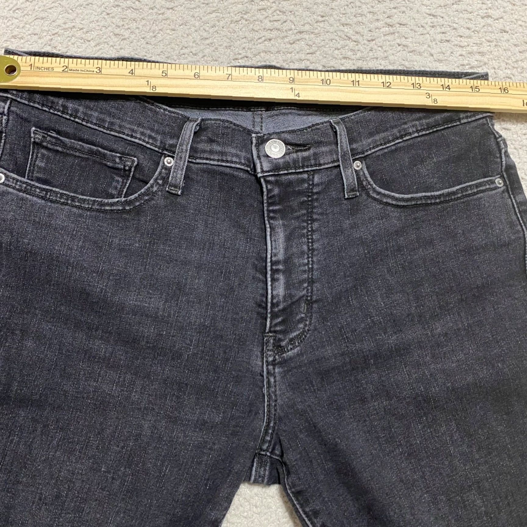 Levi's VINTAGE Levis Womens Jeans sz 31 Gray Dark Wash Denim Shaping Skinny Leg Mid Rise Size 24" / US 00 / IT 34 - 5 Thumbnail