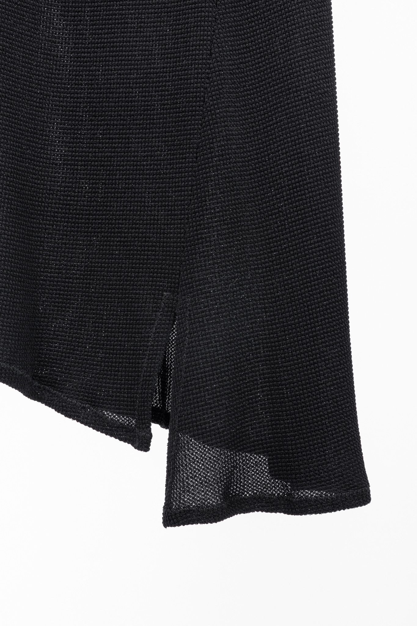 Marie Saint Pierre Marie Saint Pierre Black Mesh-Knit Asymmetrical Tunic Size M / US 6-8 / IT 42-44 - 9 Thumbnail