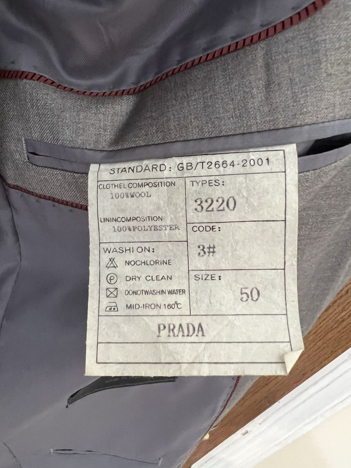 Prada Vintage Prada Suit Size 50L - 4 Thumbnail