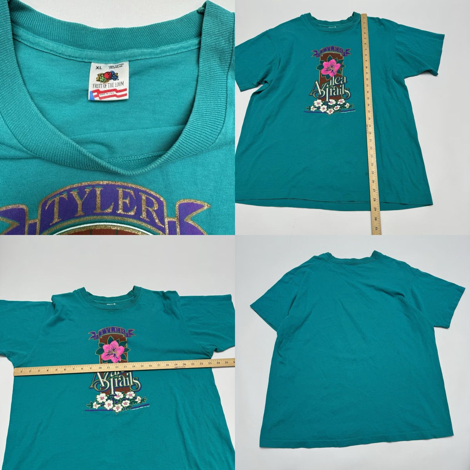 Rails VTG 90s USA Blue T-Shirt Single Stitch 1993 Azalea Trails Tyler Texas XL Men Graphic Shirt Overall Brand Single Size US XL / EU 56 / 4 - 8 Thumbnail