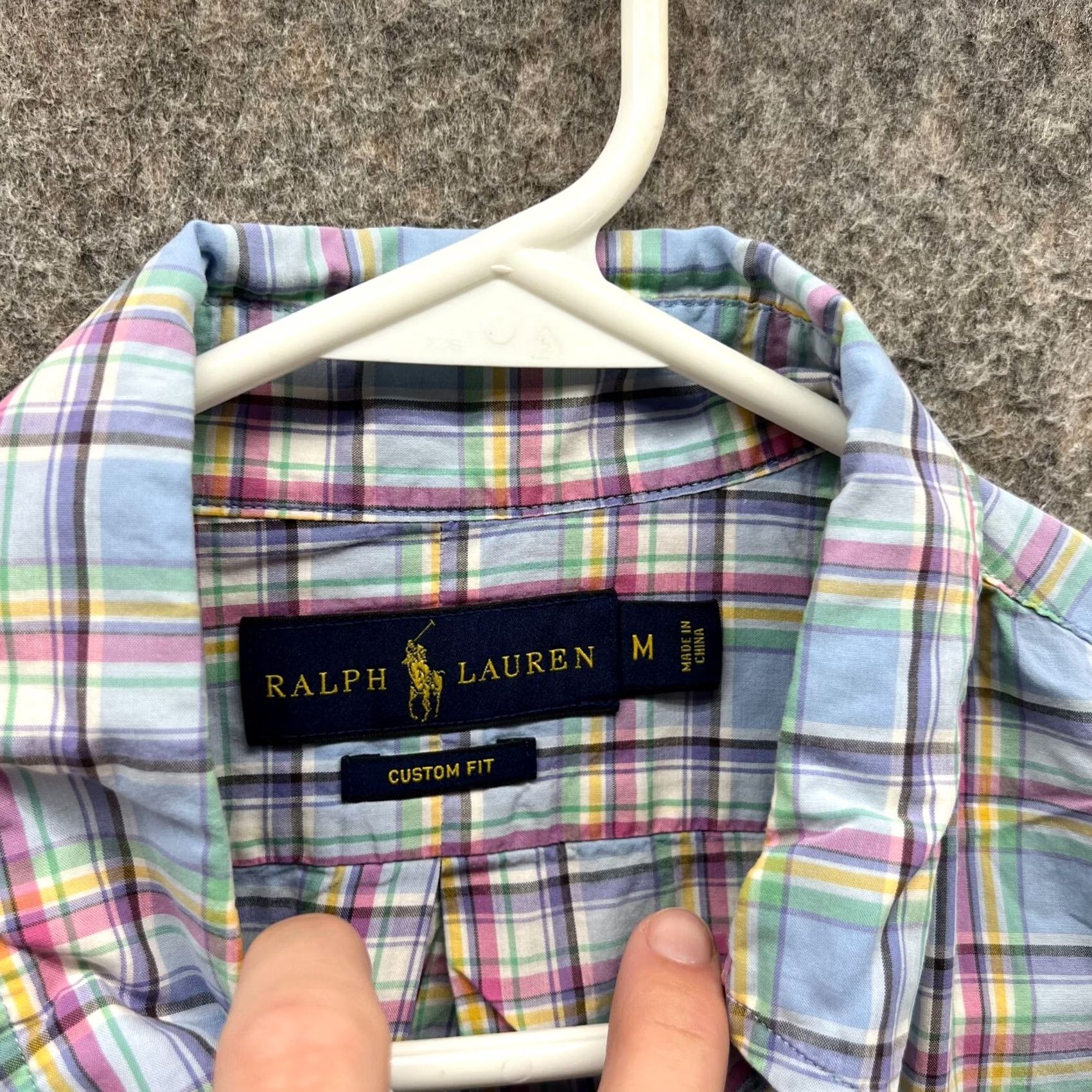 Polo Ralph Lauren VINTAGE Polo Ralph Lauren Shirt Men M Blue Plaid Button-Down Short Sleeve Regular Size US M / EU 48-50 / 2 - 7 Thumbnail