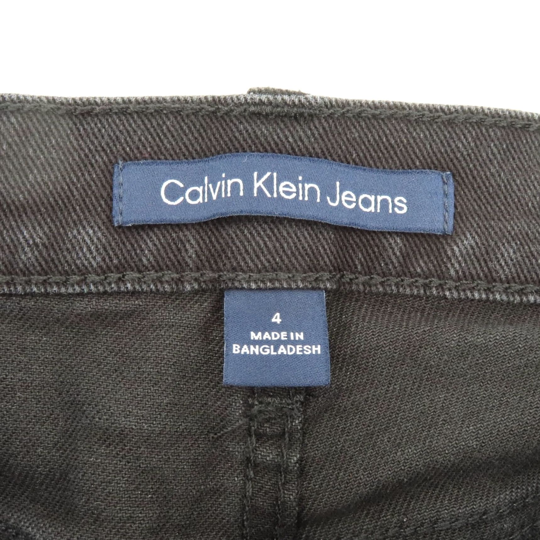 Calvin Klein Calvin Klein Jeans Black Denim Straight Leg 4 Women's Regular Cotton Blend 5-Pocket Stretch Size 27" / US 4 / IT 40 - 7 Thumbnail