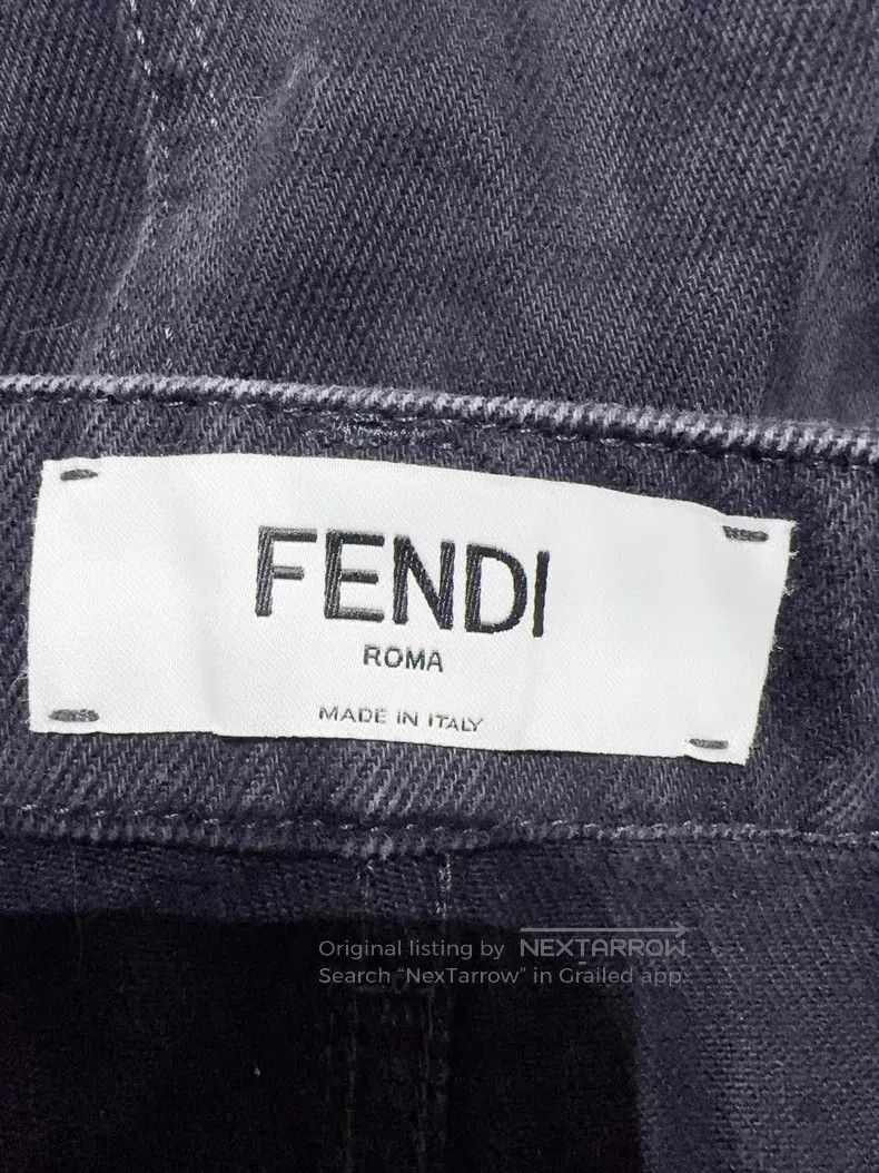 Fendi Fendi Full Logo Denim Skirt Size 26" / US 2 / IT 38 - 5 Thumbnail