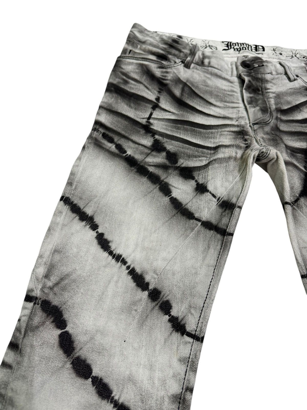 Japanese Brand ⚡️⚡️Johnny Wolf Abstract Whiskered Skinny zipper Leg Jeans Size US 30 / EU 46 - 10 Thumbnail