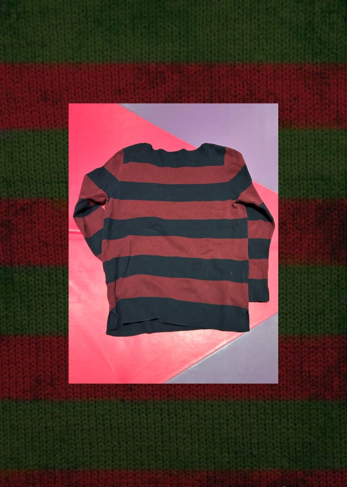 Japanese Brand × Other BLEU GREY STRIPED SWEATER CHEAP Size US M / EU 48-50 / 2 - 2 Thumbnail