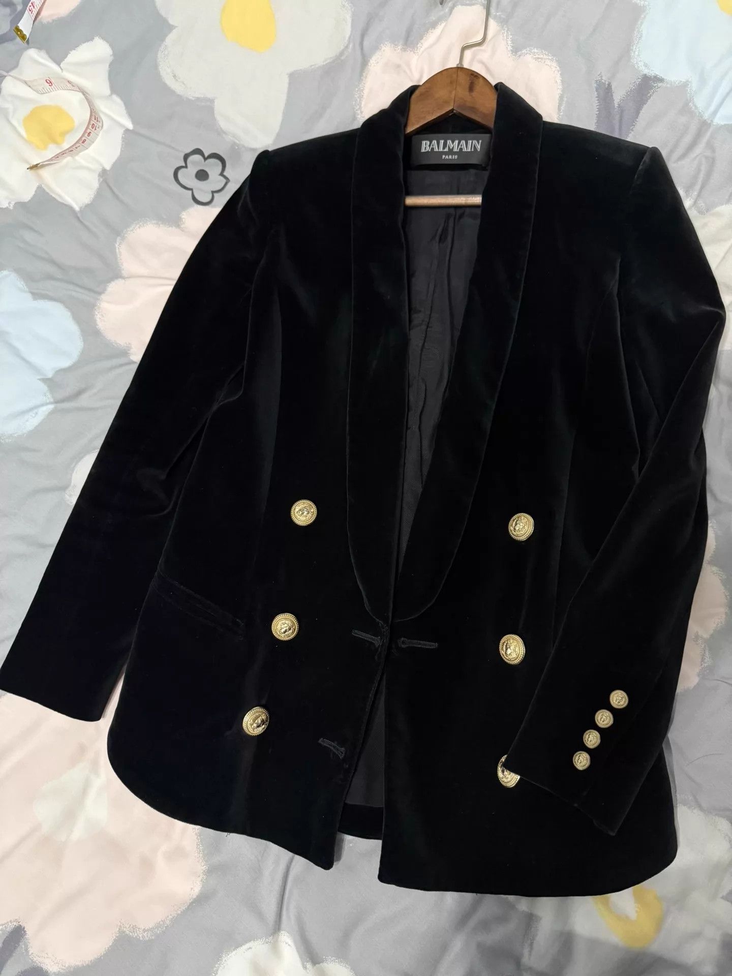 Balmain BALMAIN Black Velvet Blazer 95 New Size XS / US 0-2 / IT 36-38 - 3 Thumbnail