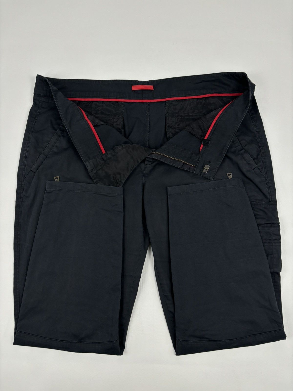 Prada Men's 00’s Linea Rossa Biker Cargo Zip Multipocket Pants Trousers Size US 36 / EU 52 - 11 Thumbnail