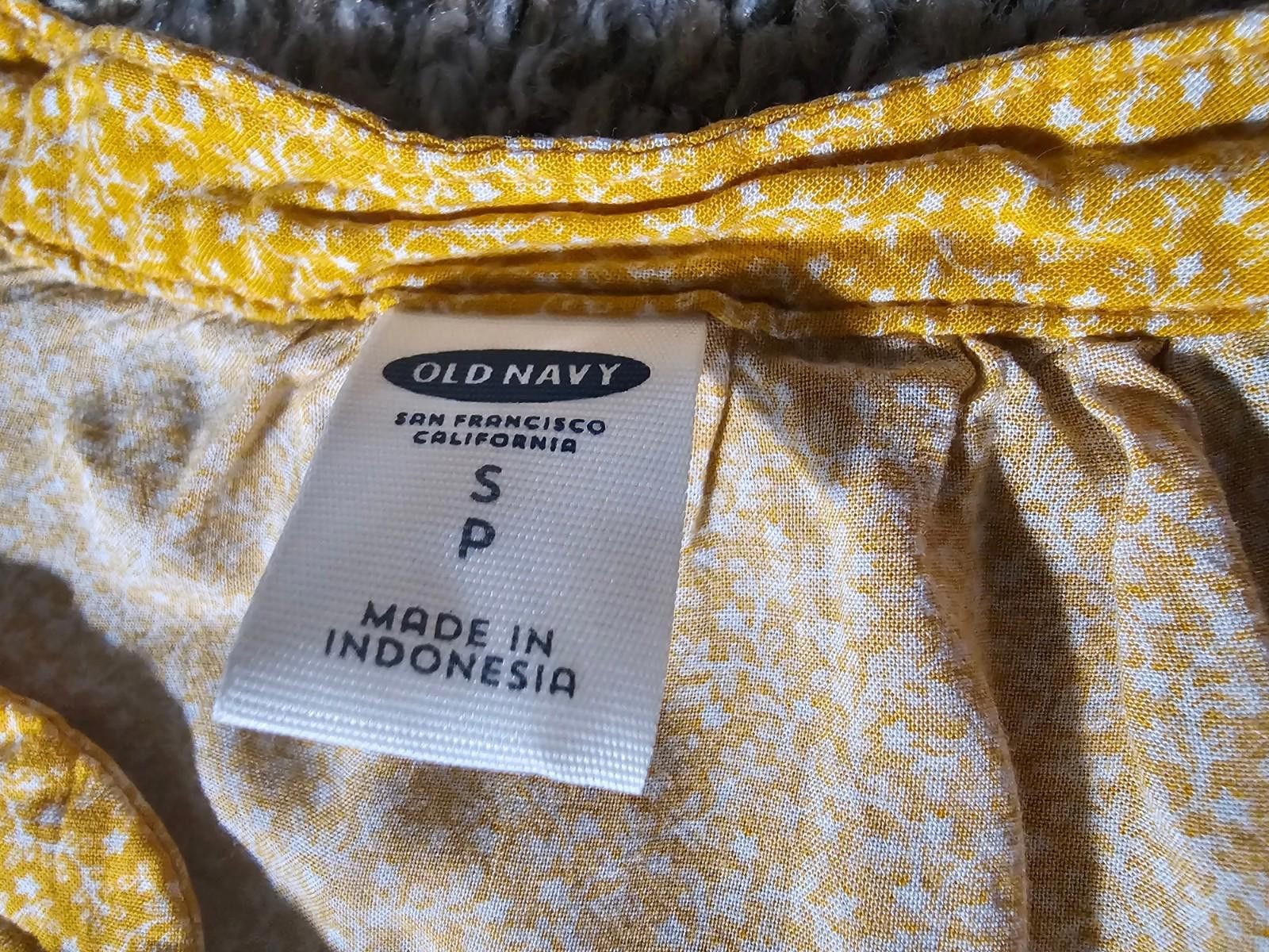 Old Navy Old NAVY Orange Small Vneck Blouse Long Sleeve Size S / US 4 / IT 40 - 3 Thumbnail