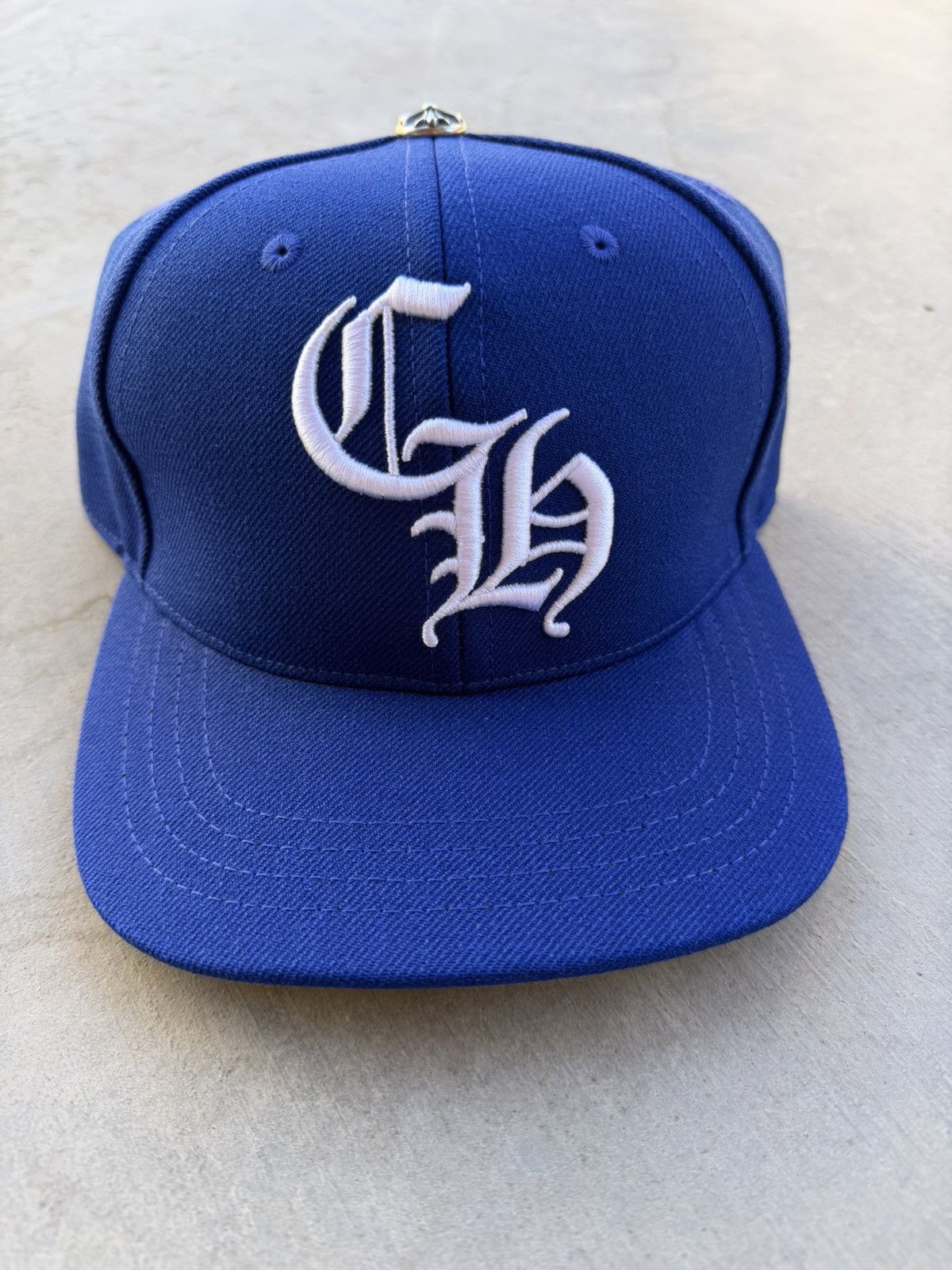 Chrome Hearts Chrome Hearts Blue Snapback Hat White CH Logo New Size ONE SIZE - 2 Thumbnail
