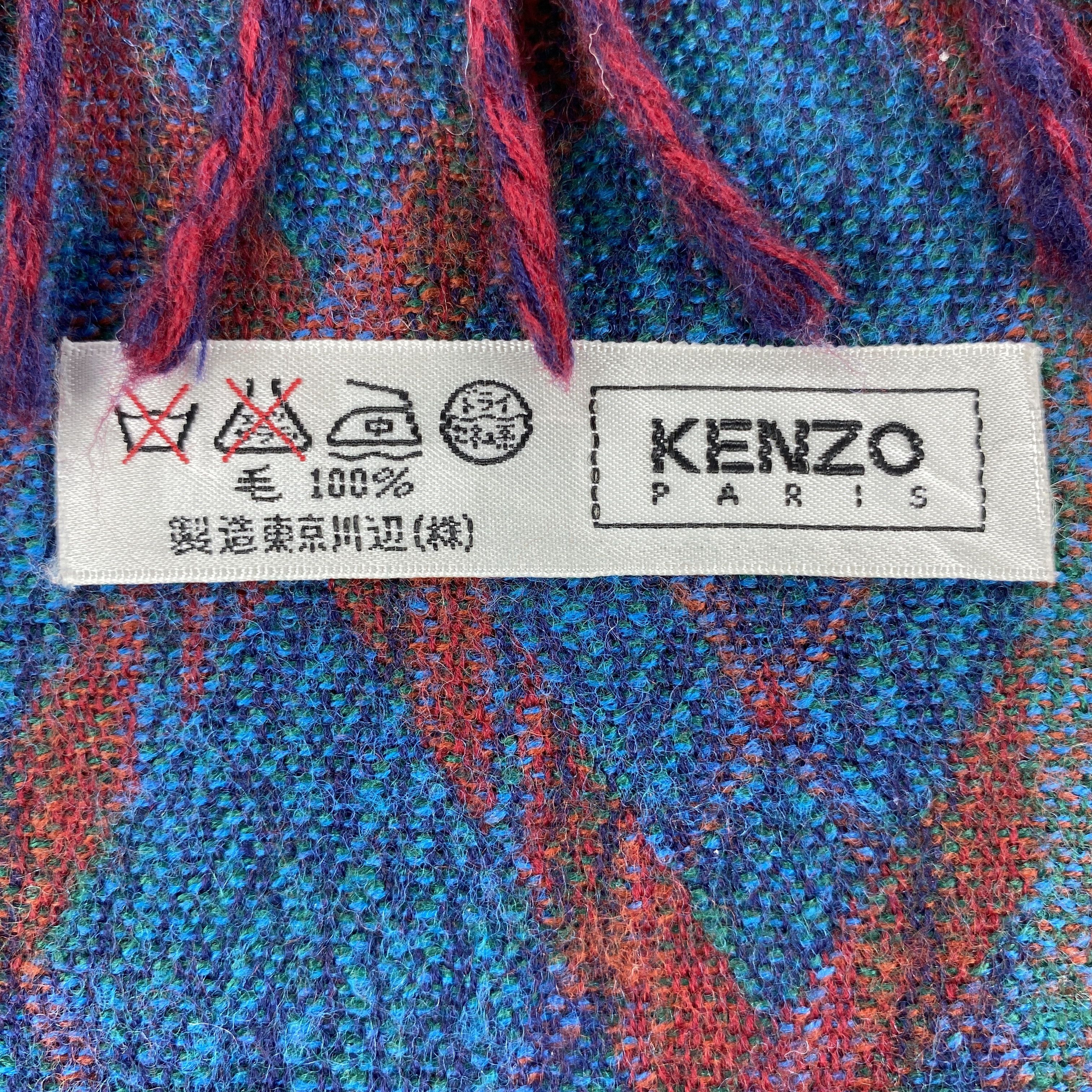 Designer × Kenzo × Vintage GF10443 Kenzo Scarf Neck Wear Muffler Nova Check Size ONE SIZE - 2 Thumbnail