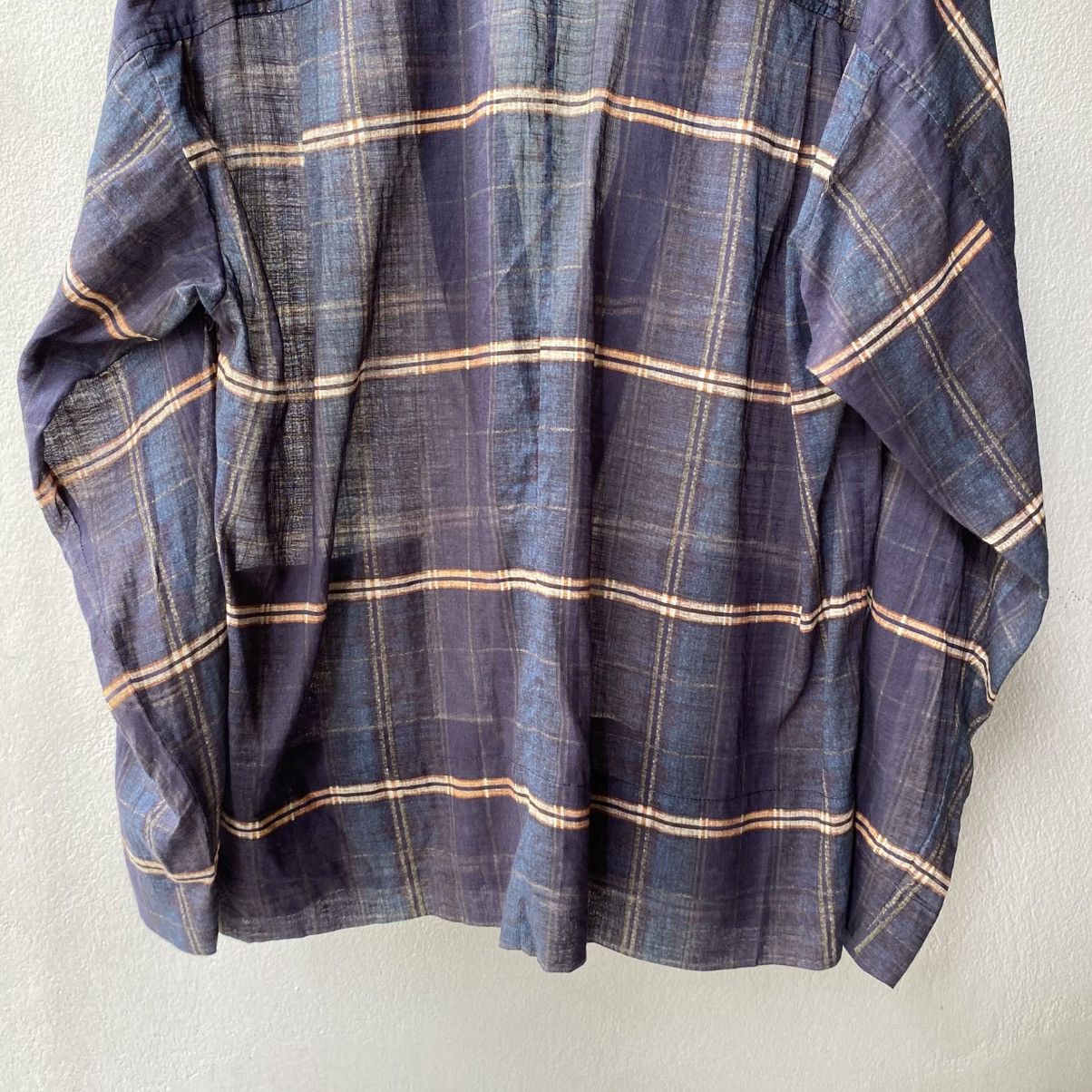 Isabel Marant Etoile ISABEL MARANT ETOILE Navy Plaid Open-Front Shirt Size XXS / US 00 / IT 34 - 6 Thumbnail