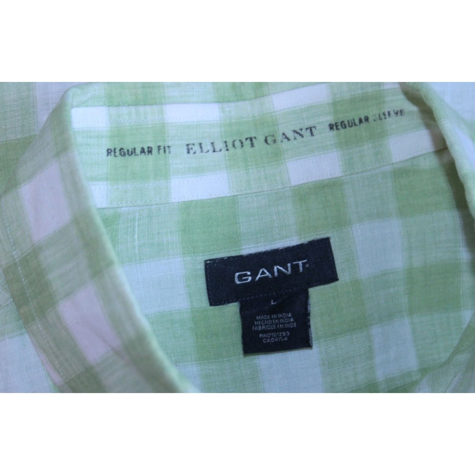 Gant GANT Shirt Mens 100% Linen Regular Fit Size L Multicoloured Button-Up Collared Size US L / EU 52-54 / 3 - 5 Thumbnail