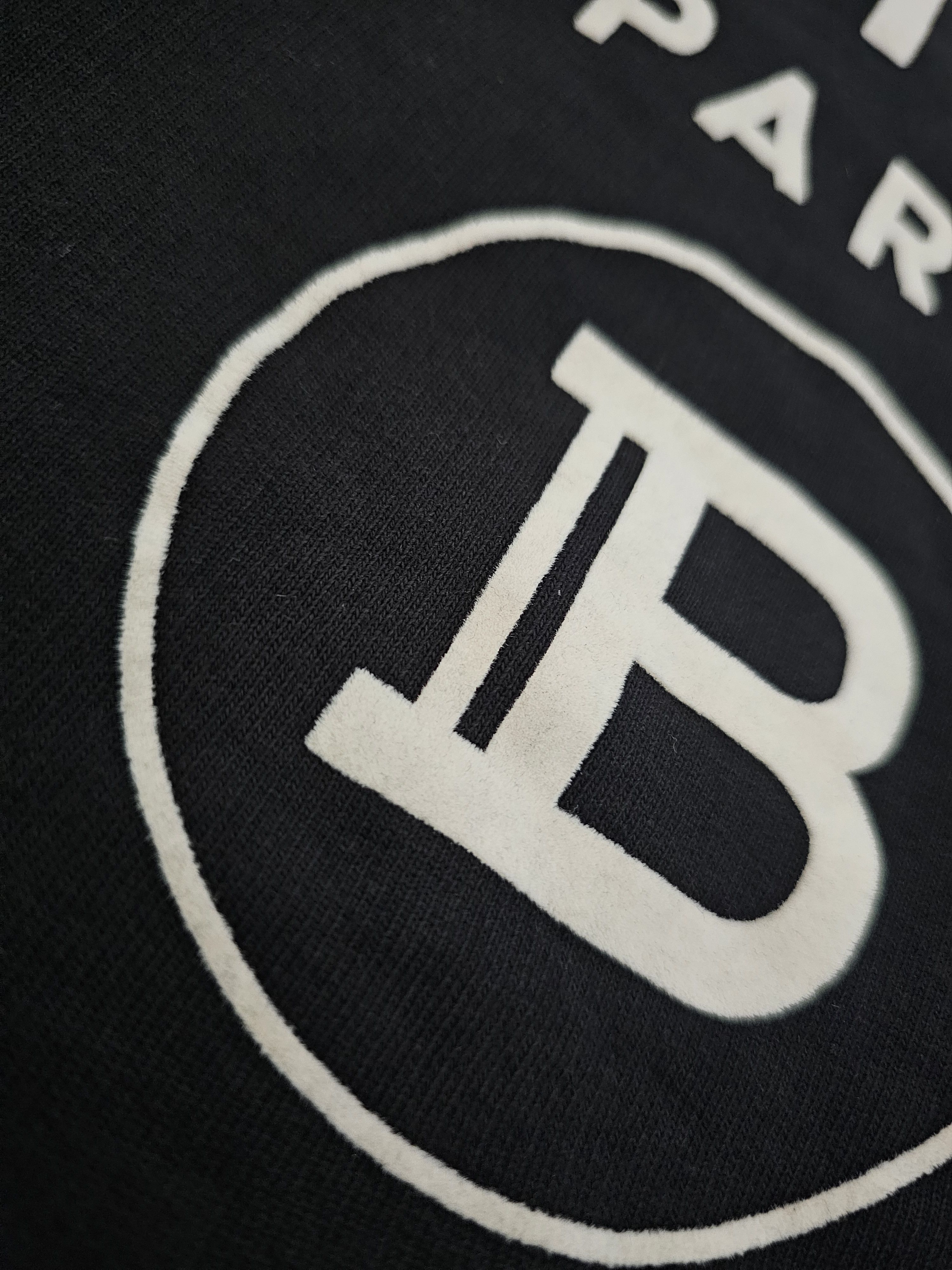 Balmain Balmain Men's Black Velvet Logo Sweatshirt Size M Size US L / EU 52-54 / 3 - 3 Thumbnail