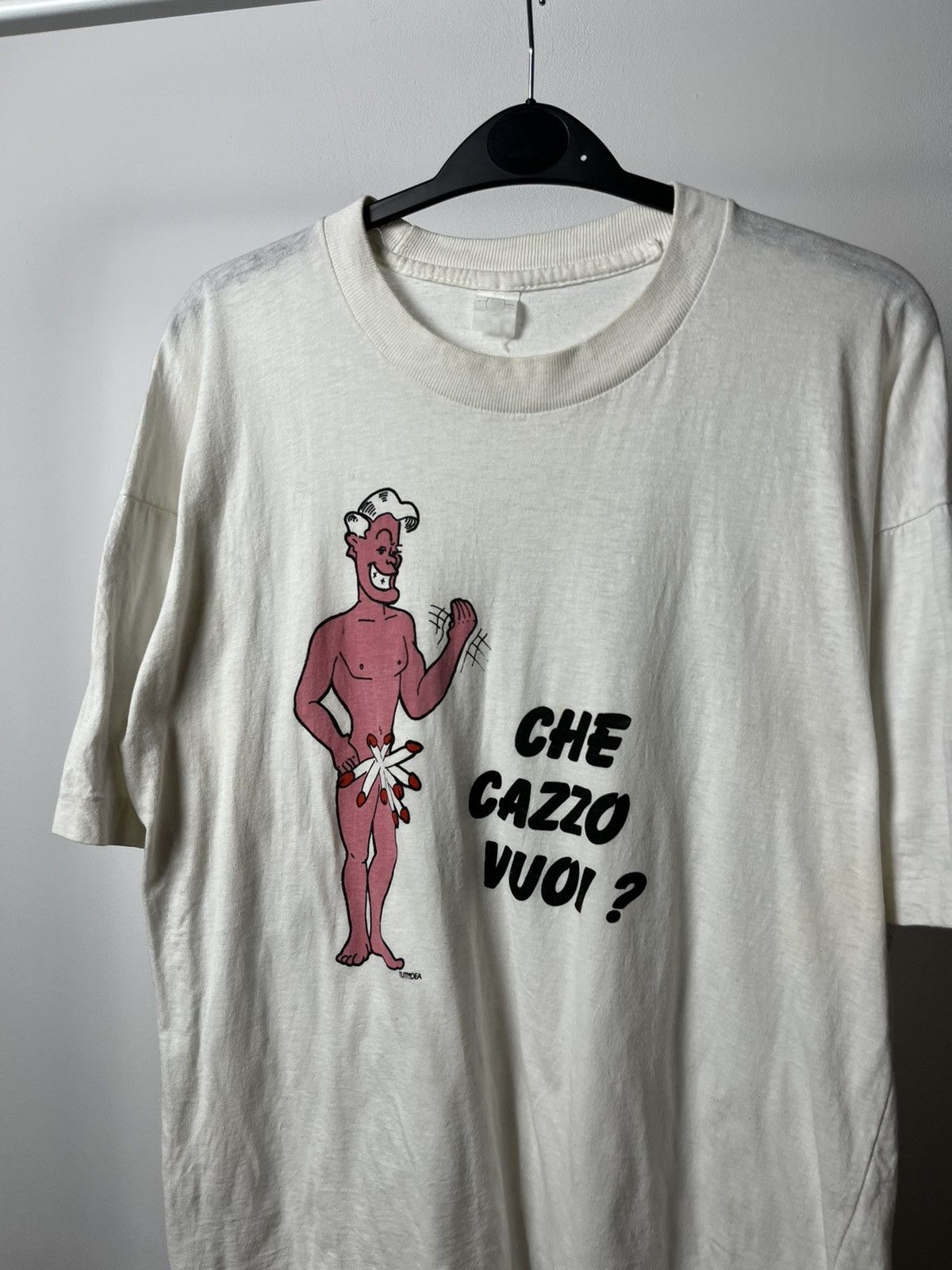 Vintage 90s Che cazzo vuoi Humor T Shirt tee Size US M / EU 48-50 / 2 - 2 Thumbnail