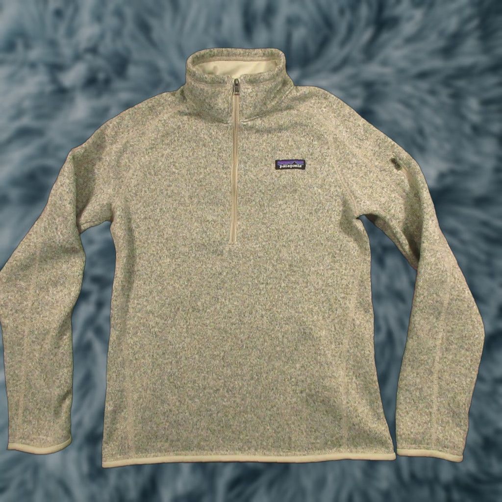 Patagonia Patagonia Sweater Womens S 1/4 Zip Fleece Pullover Beige Oatmeal Raglan Mock Neck Casual Size S / US 4 / IT 40 - 1 Thumbnail