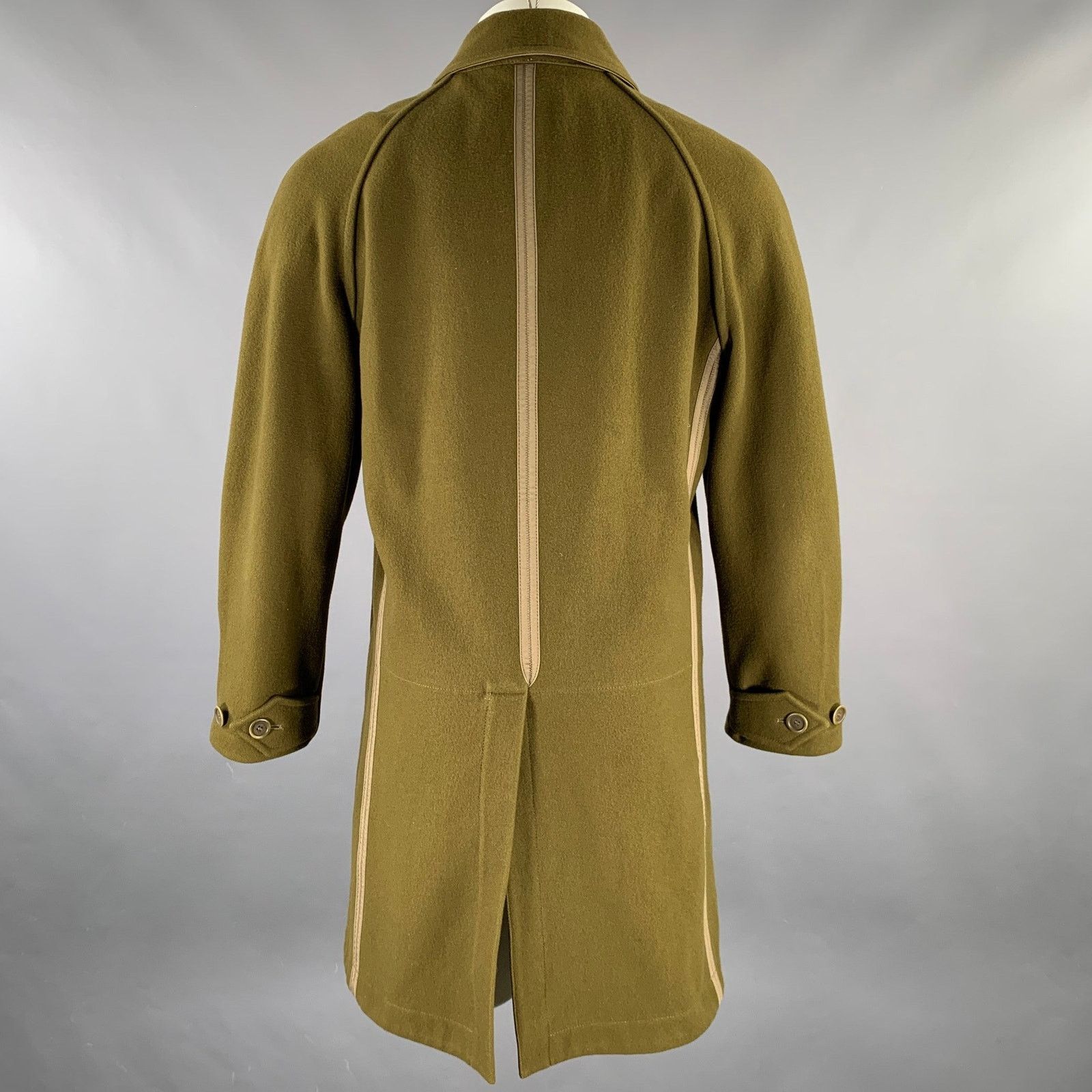 Burberry BURBERRY Size S Green Solid Wool Reversible Coat Size US S / EU 44-46 / 1 - 5 Thumbnail