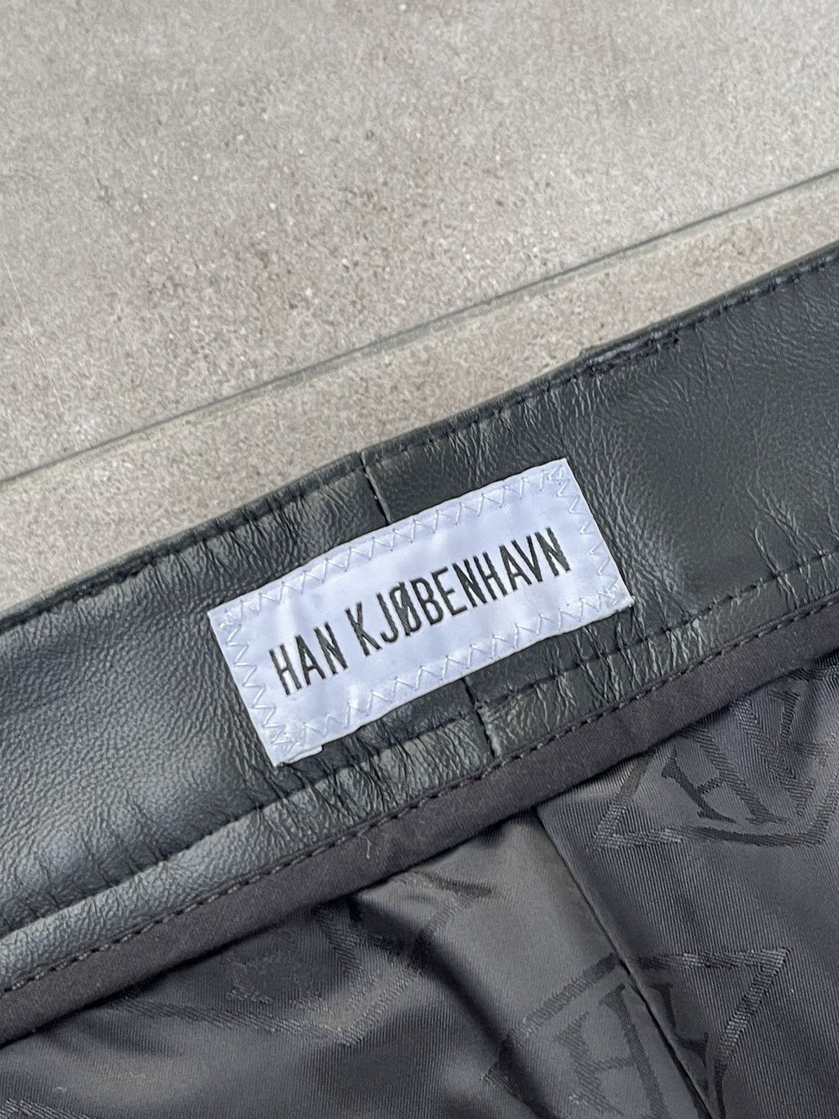 Han Kjobenhavn !DS! FW22 Han Kjobenhavn Single Suit Black Leather Trousers Size US 34 / EU 50 - 16 Thumbnail
