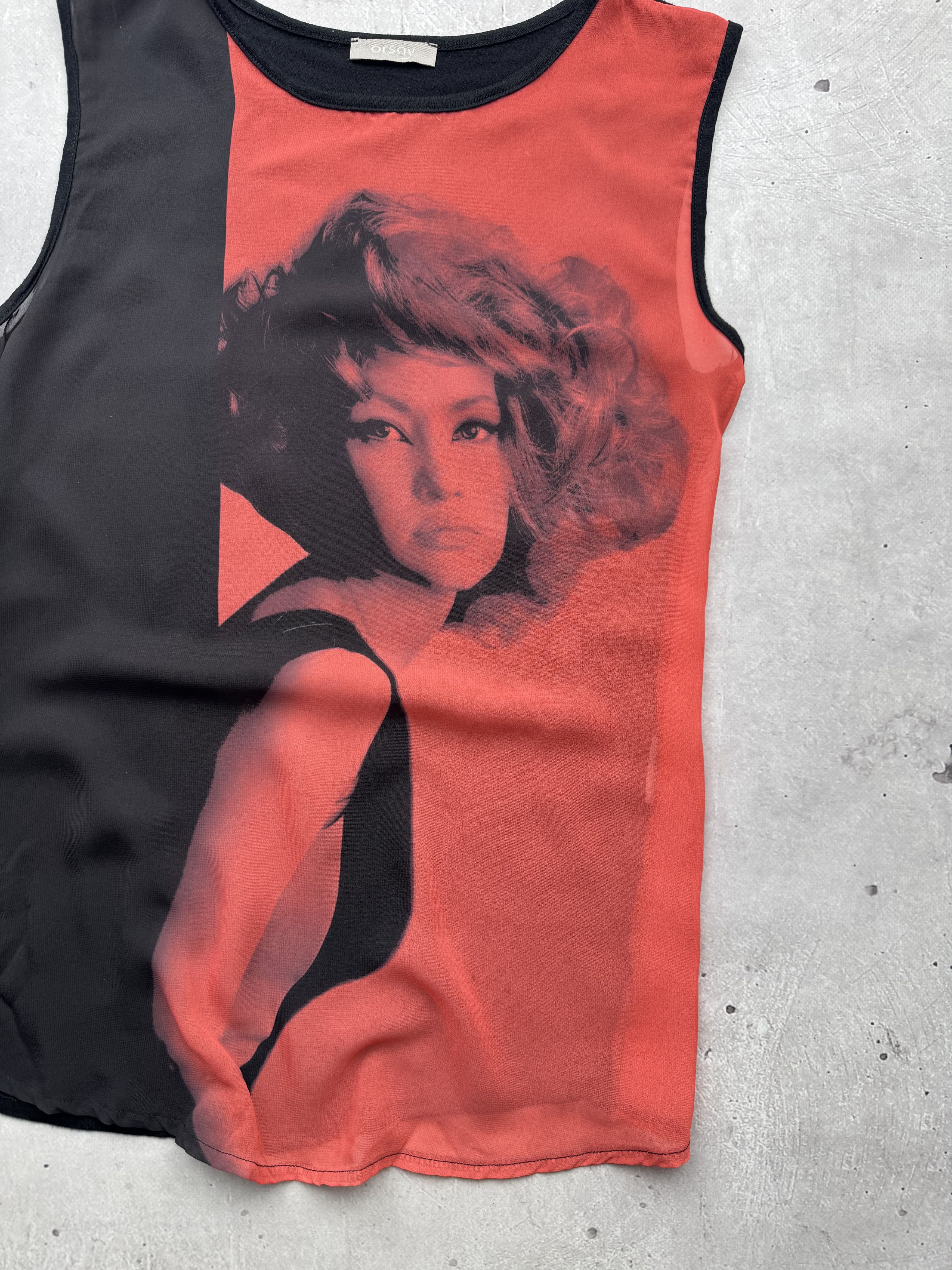Japanese Brand × Vintage Vintage Printed Girl Mesh Tank Top Size M / US 6-8 / IT 42-44 - 3 Thumbnail