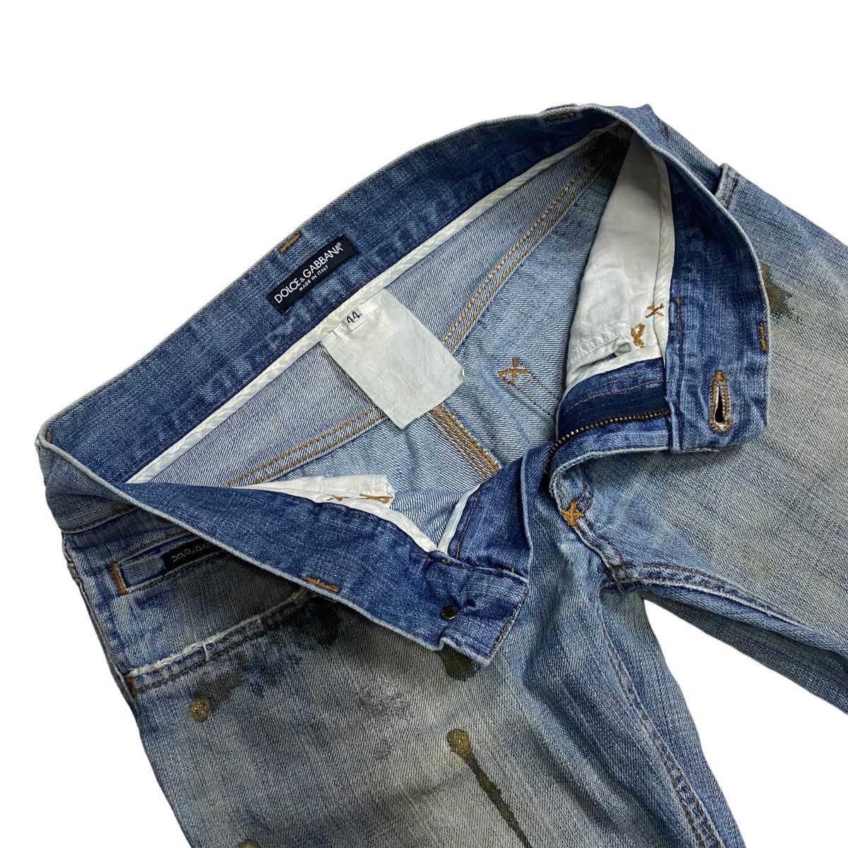 Dolce & Gabbana Dolce & Gabbana paint distressed denim Size US 31 - 11 Thumbnail
