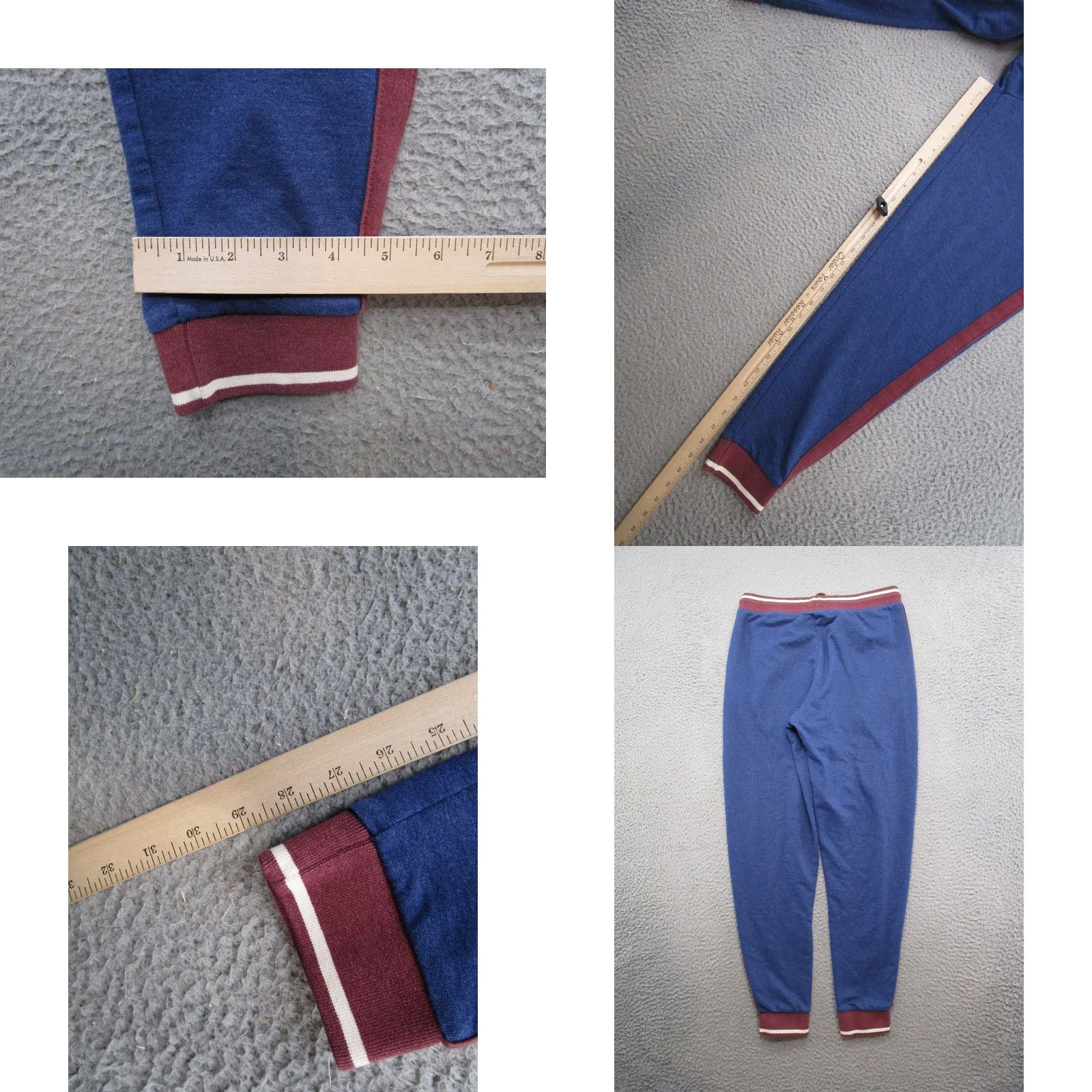 Psycho Bunny Psycho Bunny Sweatpant Jogger Mens Blue Striped Logo Drawstring Cotton Size S Size US 29 - 8 Thumbnail