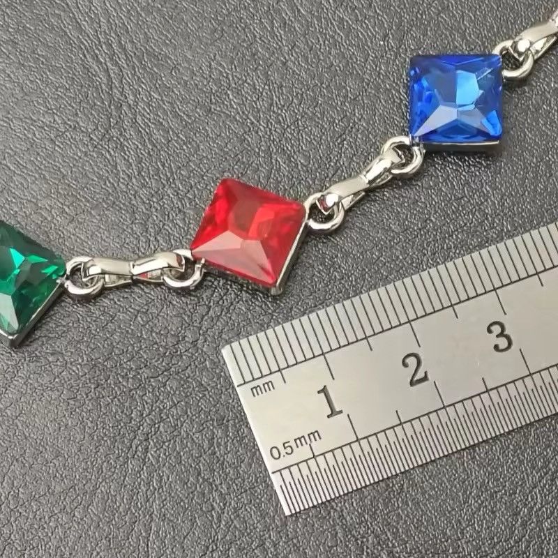 Jewelry Colorful Agate Rhineston Waist Pants Chain Size ONE SIZE - 11 Thumbnail