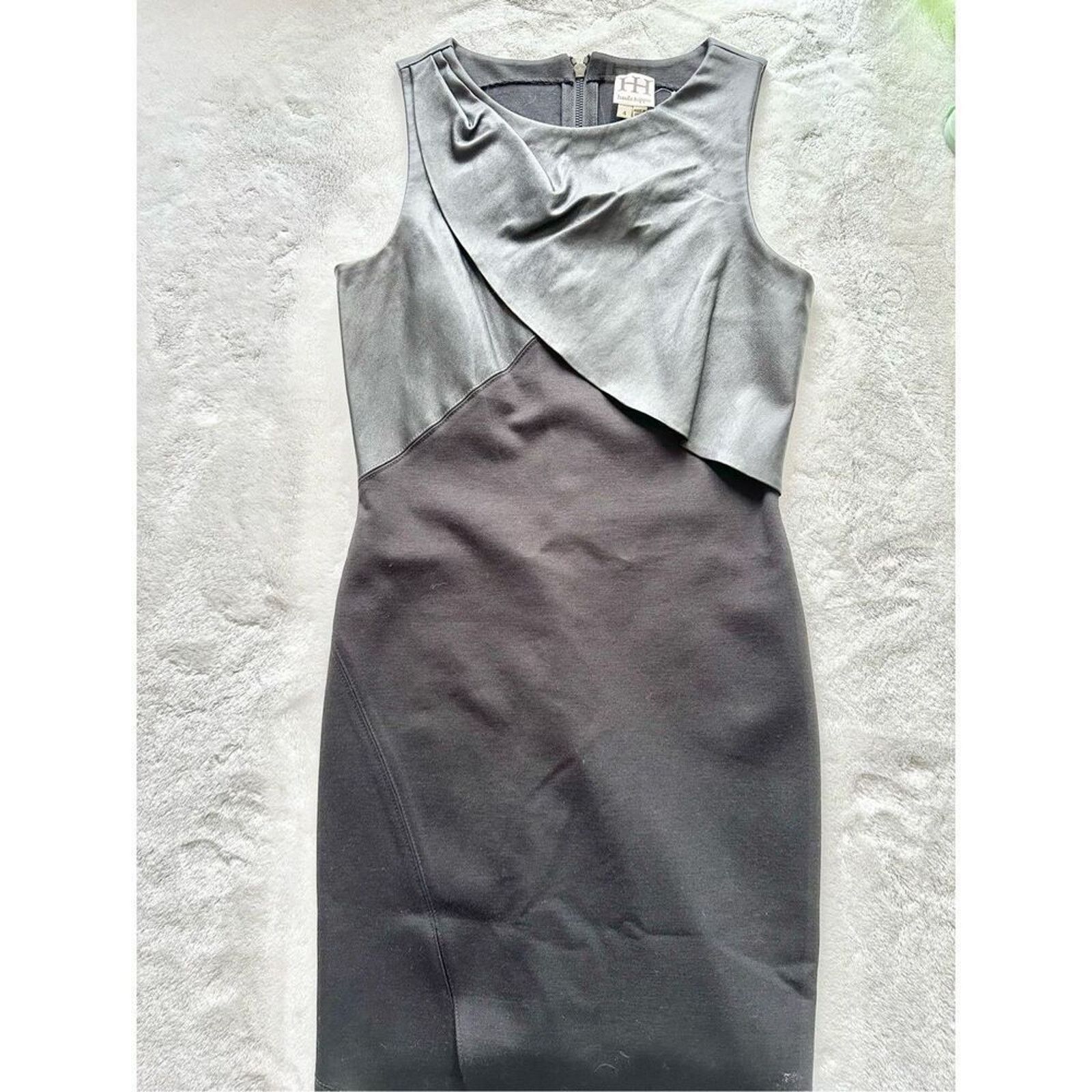 Haute Hippie Haute Hippie Black Ponte Asymmetric Dress - Size 4 - NWT Size S / US 4 / IT 40 - 5 Thumbnail