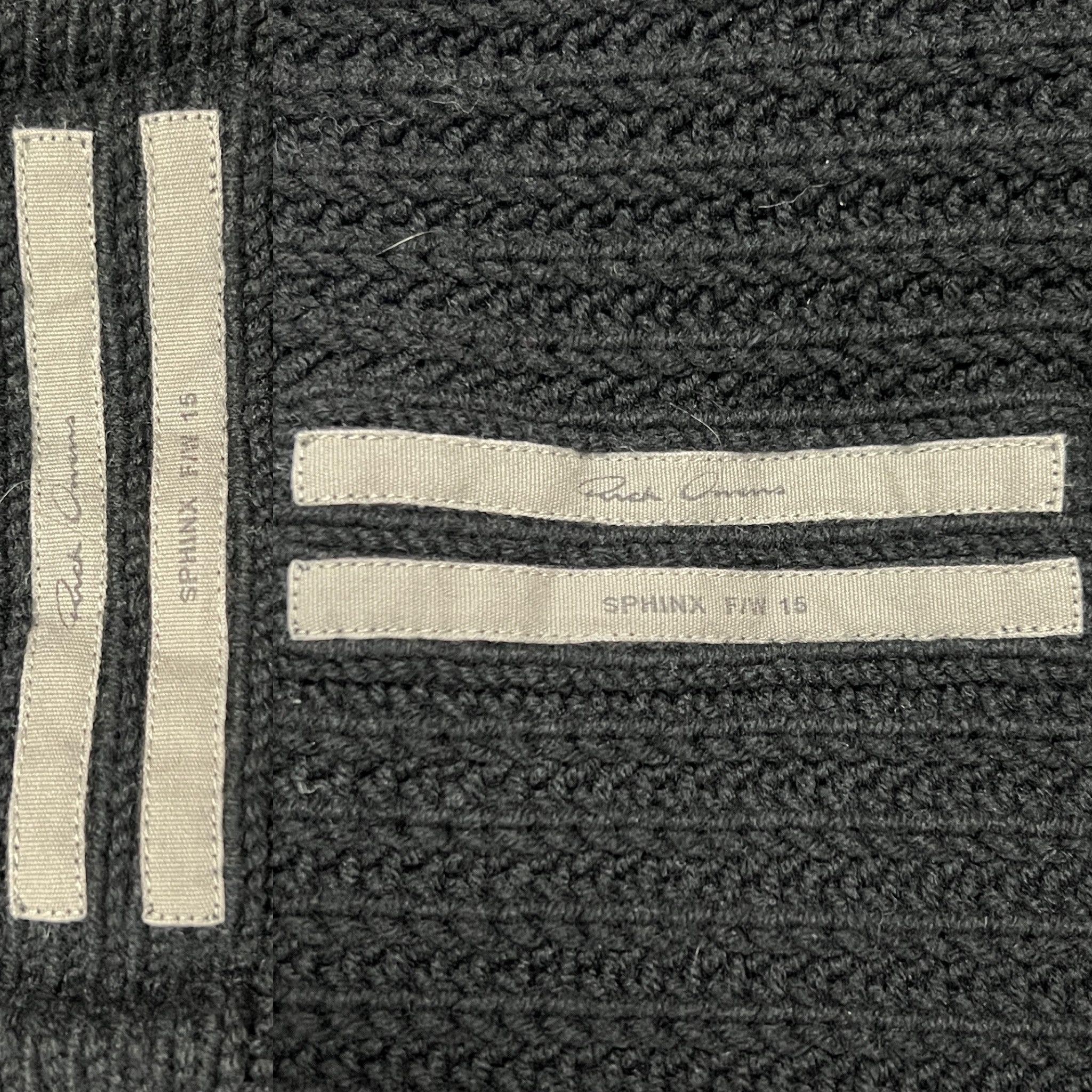 Rick Owens Rick Owens 15FW SPHINX Ribbed Wool Neck Asymmetrical Sweater Size S / US 4 / IT 40 - 6 Thumbnail