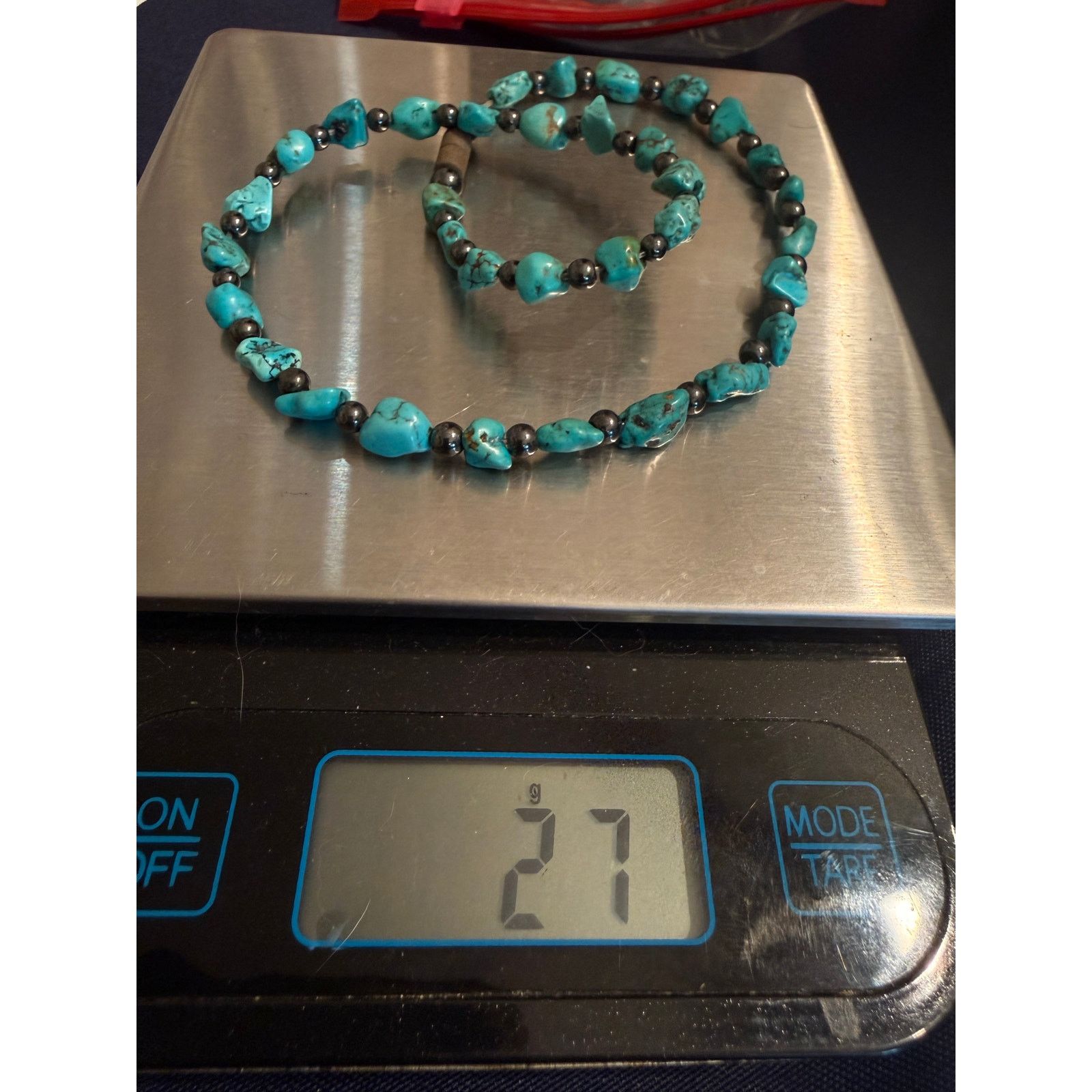 Other Vintage Turquoise Style Beaded Necklace 17.5” Magnetic Clasp Size ONE SIZE - 5 Thumbnail