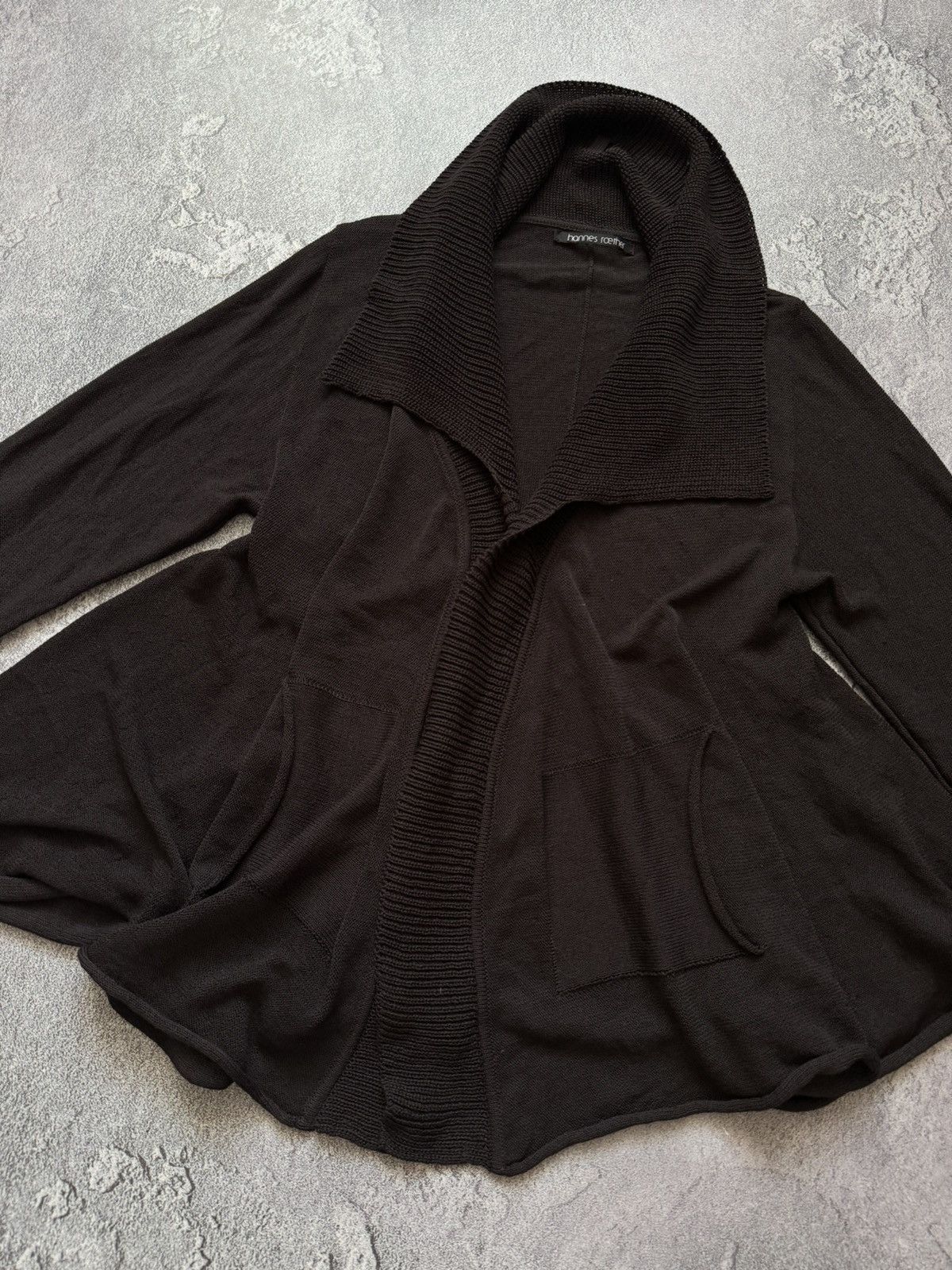 Vintage × hannes roether Hannes Roether XL brown knitwear cape poncho cardigan sweate Size XL / US 12-14 / IT 48-50 - 5 Thumbnail