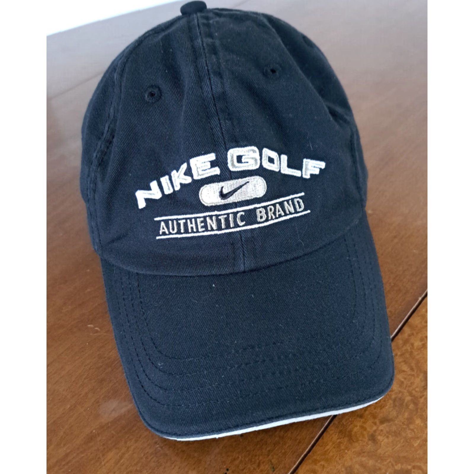 Nike Nike Golf Hat Black Embroidered with Adjustable Strap Men Adjustable Size Size ONE SIZE - 2 Thumbnail