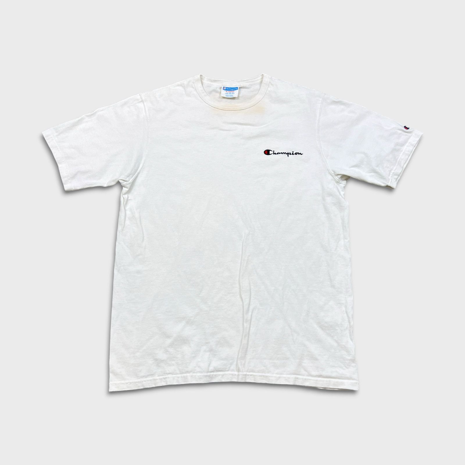 Champion × Vintage Champion XL Script Spell Out C Logo Classic Casual Tee Size US XL / EU 56 / 4 - 1 Thumbnail