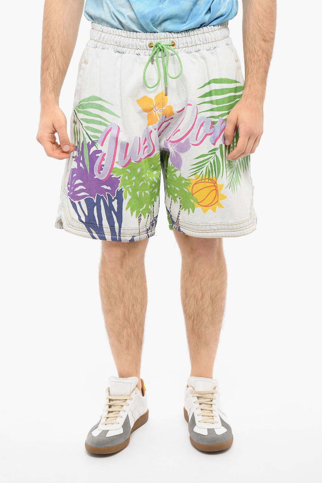 Just Don ISLANDERS Denim Shorts HAWAII with Drawstring Size US 31 - 1 Thumbnail
