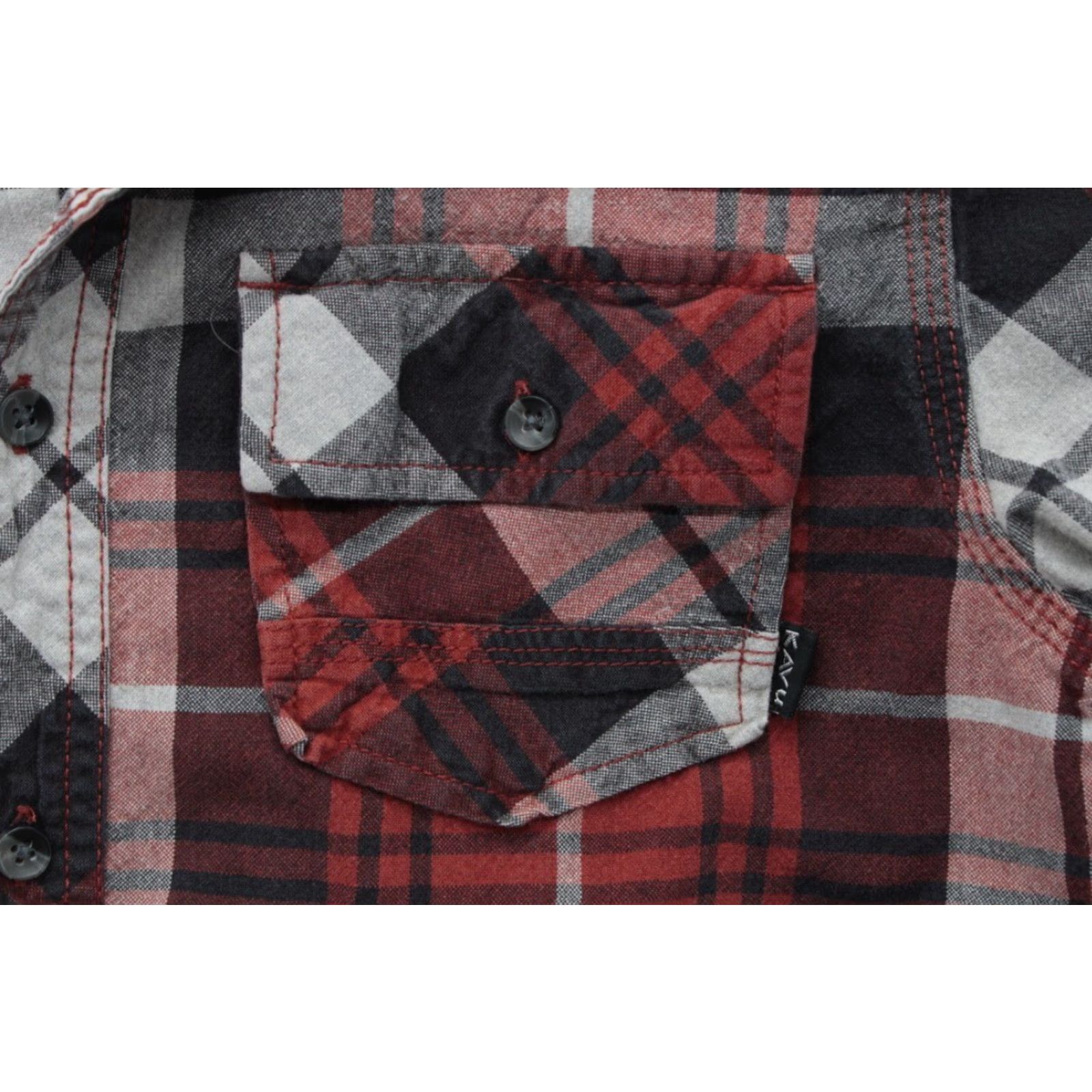 KAVU VINTAGE KAVU Shirt Plaid Woven Cotton Long Sleeve Red Men's Small Gorpcore Size US S / EU 44-46 / 1 - 5 Thumbnail