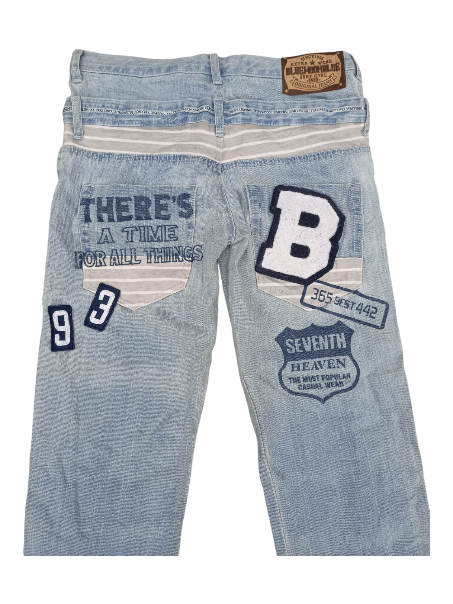 Japanese Brand Blue Moon Blue Big Blowout Patched Japanese Jeans Size US 30 / EU 46 - 4 Thumbnail
