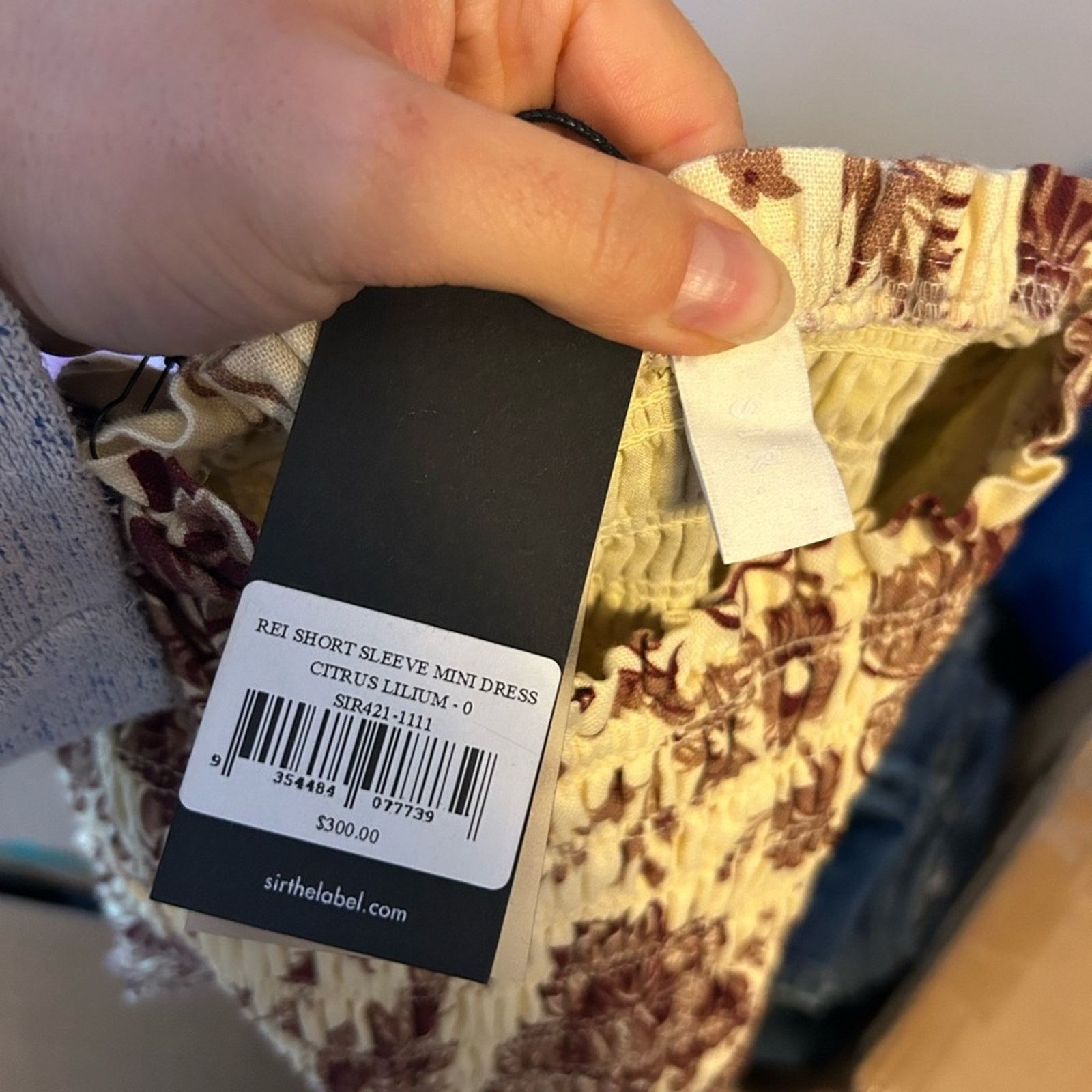 Other Nwt SIR The Label Rei Short Sleeve Floral Smocked Mini Dress Size XS / US 0-2 / IT 36-38 - 3 Thumbnail
