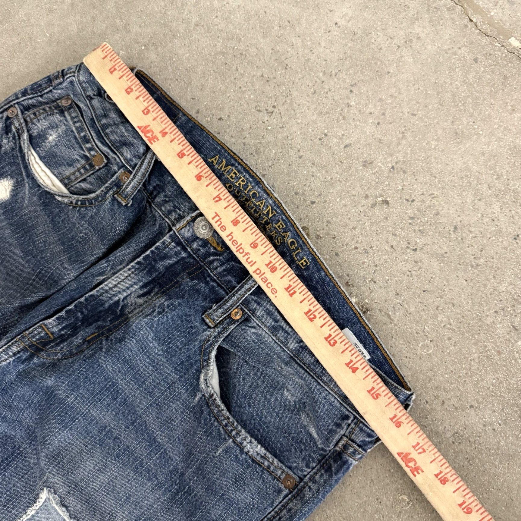 American Eagle Outfitters American Eagle Jeans Made To Last Patchwork Mens Size 32x32 Distressed Size US 32 / EU 48 - 5 Thumbnail