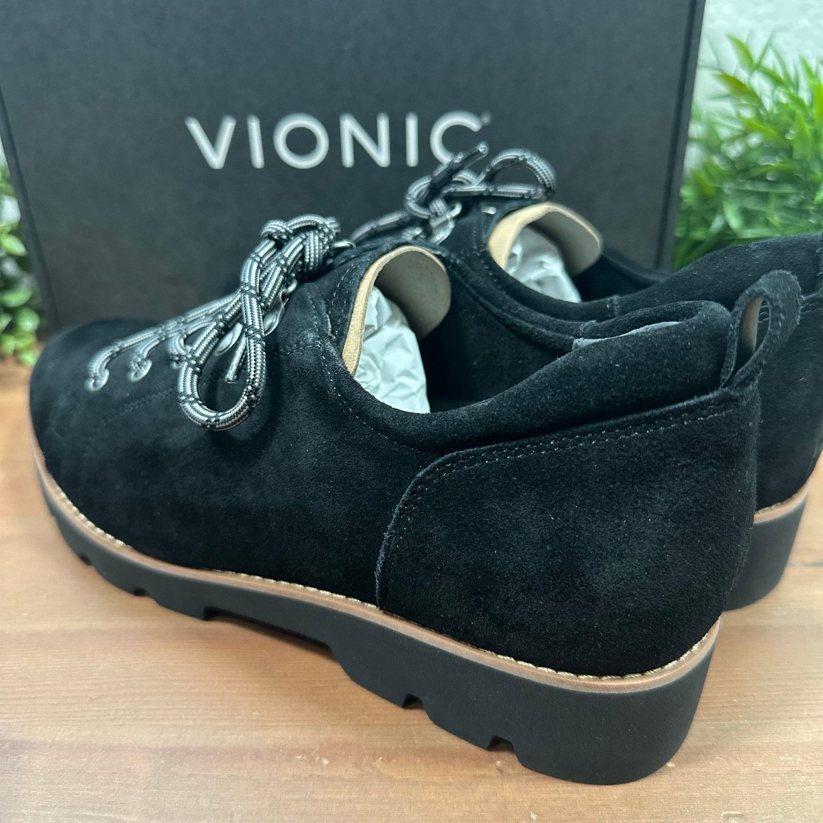 Vionic Vionic Ballari Black Suede Lace-Up Shoes Size 8.5 Wide Size US 8.5 / IT 38.5 - 5 Thumbnail