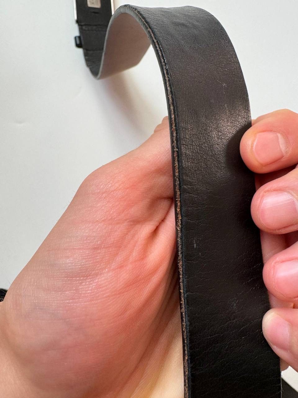 Gucci GUCCI top type leather plain belt size 90/36 black Size ONE SIZE - 14 Thumbnail