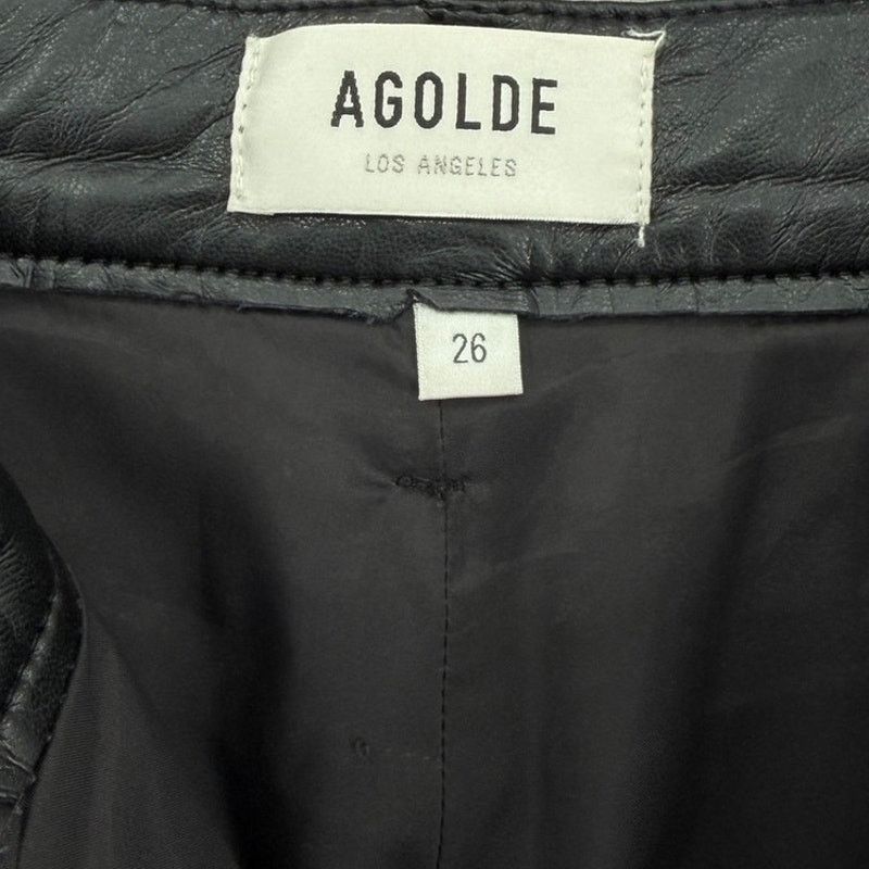 Agolde AGOLDE Detox Recycled Leather 90s Pinch High Waist Pant Size 26" / US 2 / IT 38 - 3 Thumbnail