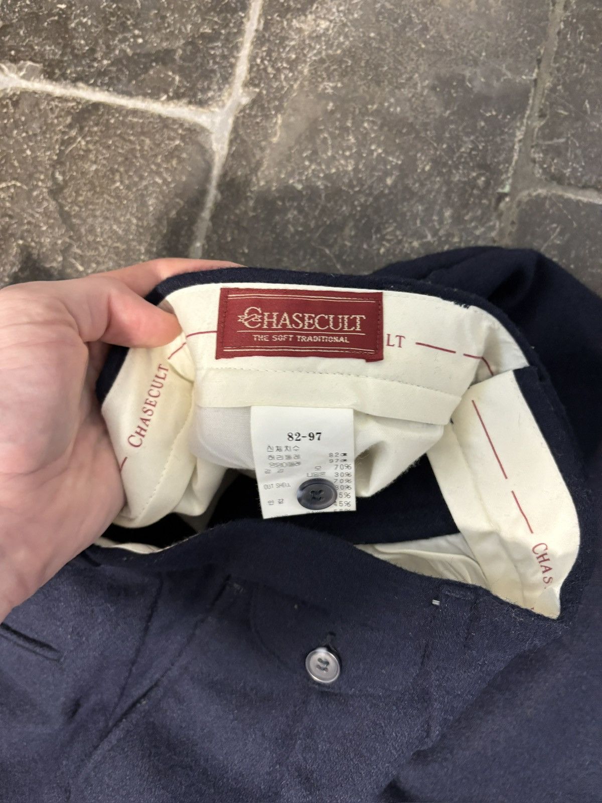 Japanese Brand Korean Designer Vintage ChaseCult Wool Trousers Double Pleat Size US 31 - 9 Thumbnail