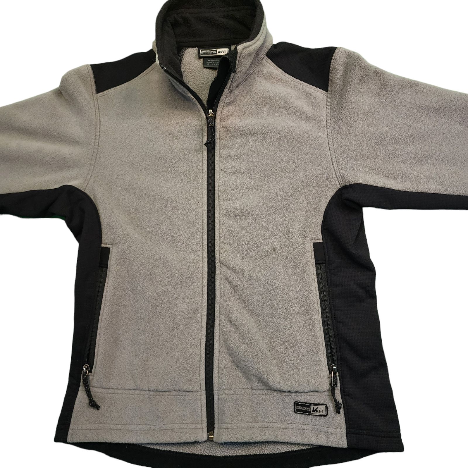 Rei Womens REI Gray Fleece Jacket Recreational Inc Black Small Size S / US 4 / IT 40 - 2 Thumbnail