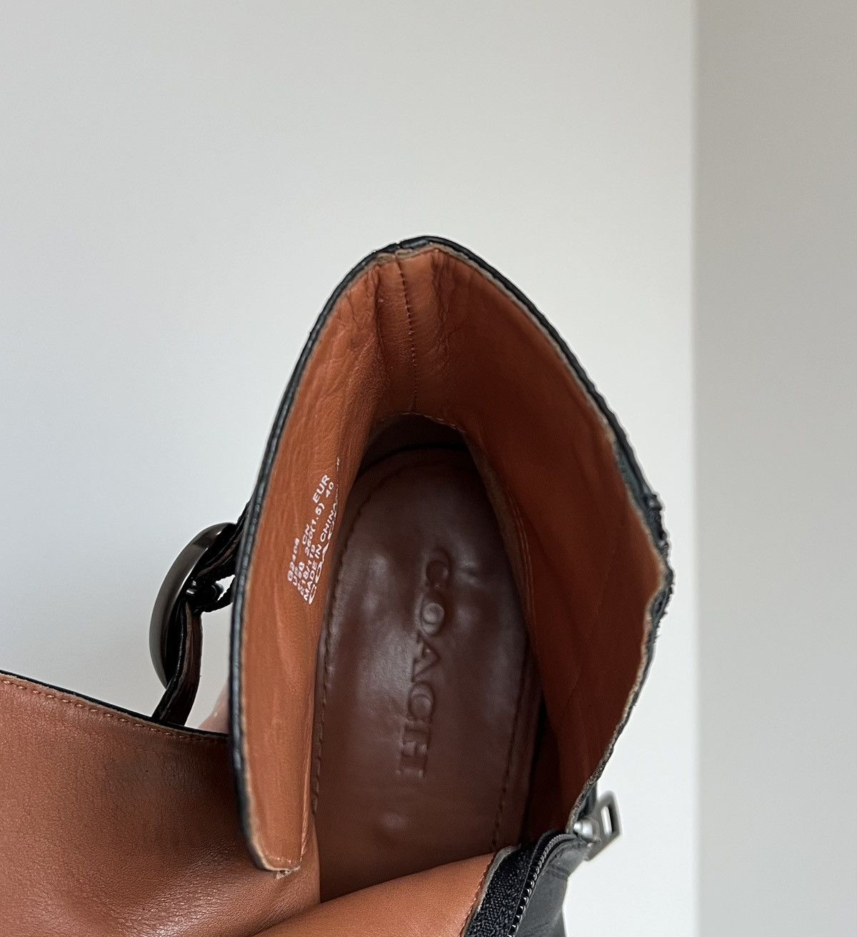 Coach × Designer Coach Ankle Black Leather Boots Shoes Size US 9.5 / IT 39.5 - 14 Thumbnail